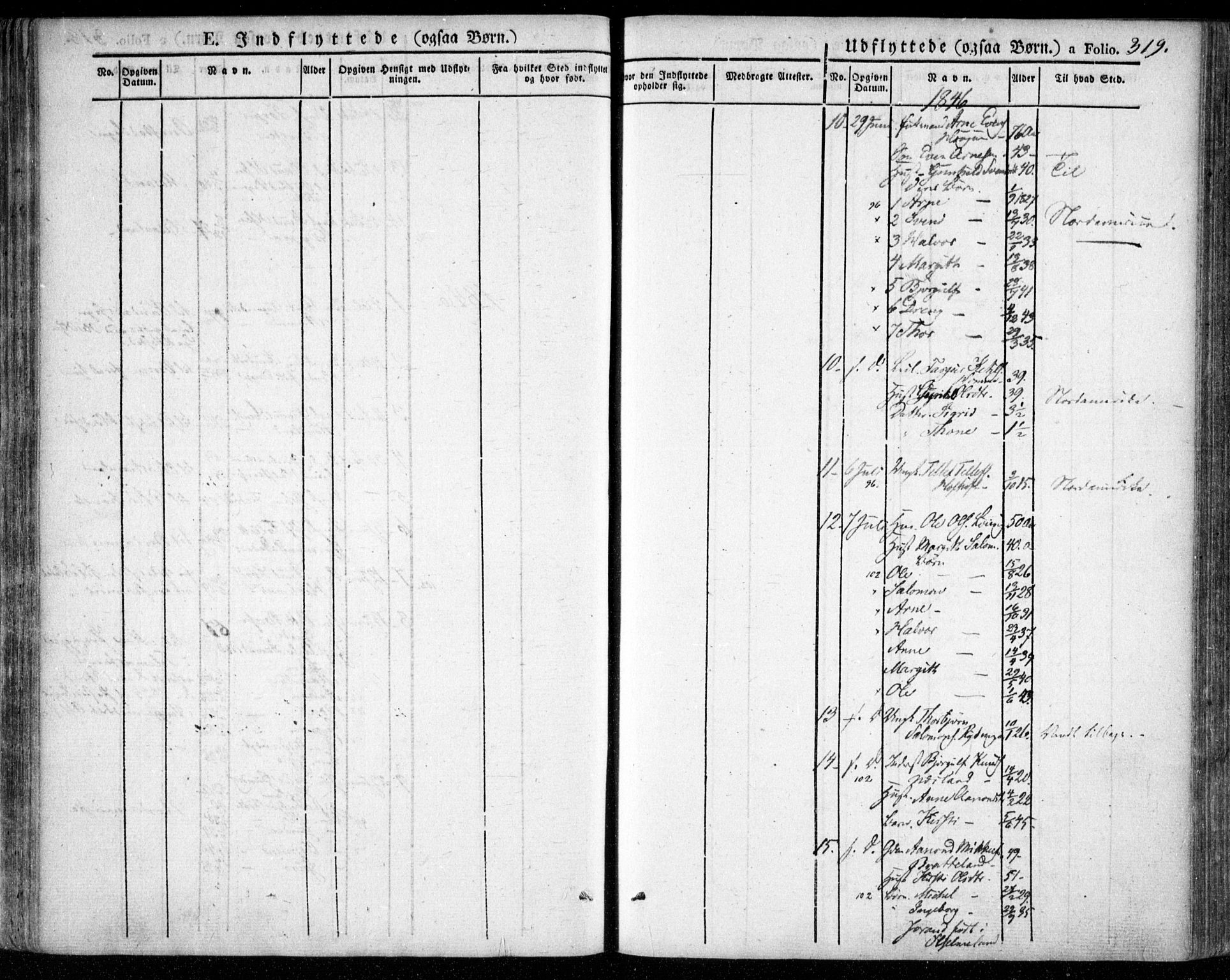 Valle sokneprestkontor, AV/SAK-1111-0044/F/Fa/Fac/L0006: Parish register (official) no. A 6, 1831-1853, p. 319