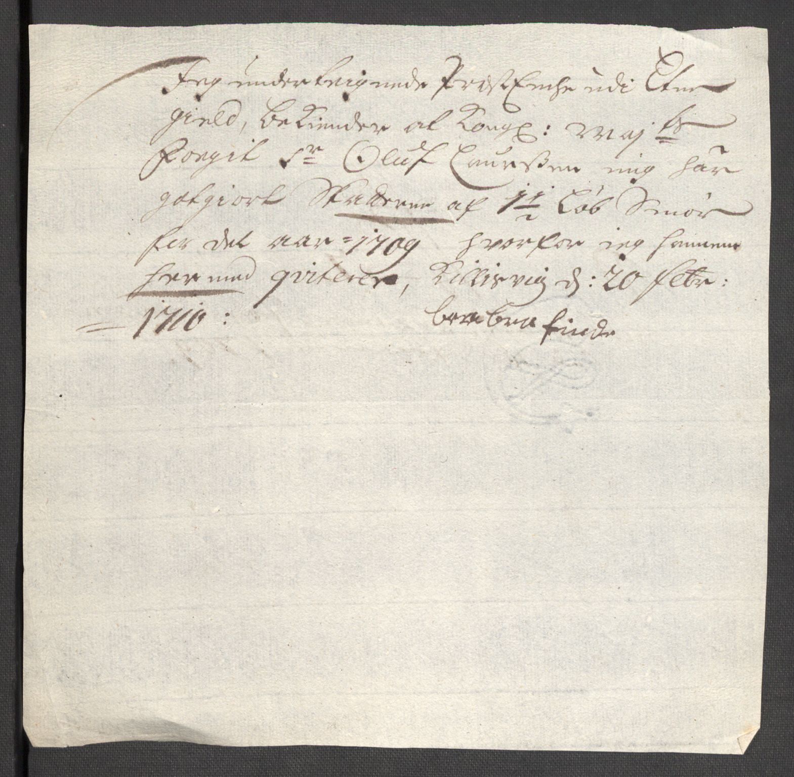 Rentekammeret inntil 1814, Reviderte regnskaper, Fogderegnskap, AV/RA-EA-4092/R48/L2986: Fogderegnskap Sunnhordland og Hardanger, 1709-1710, p. 272