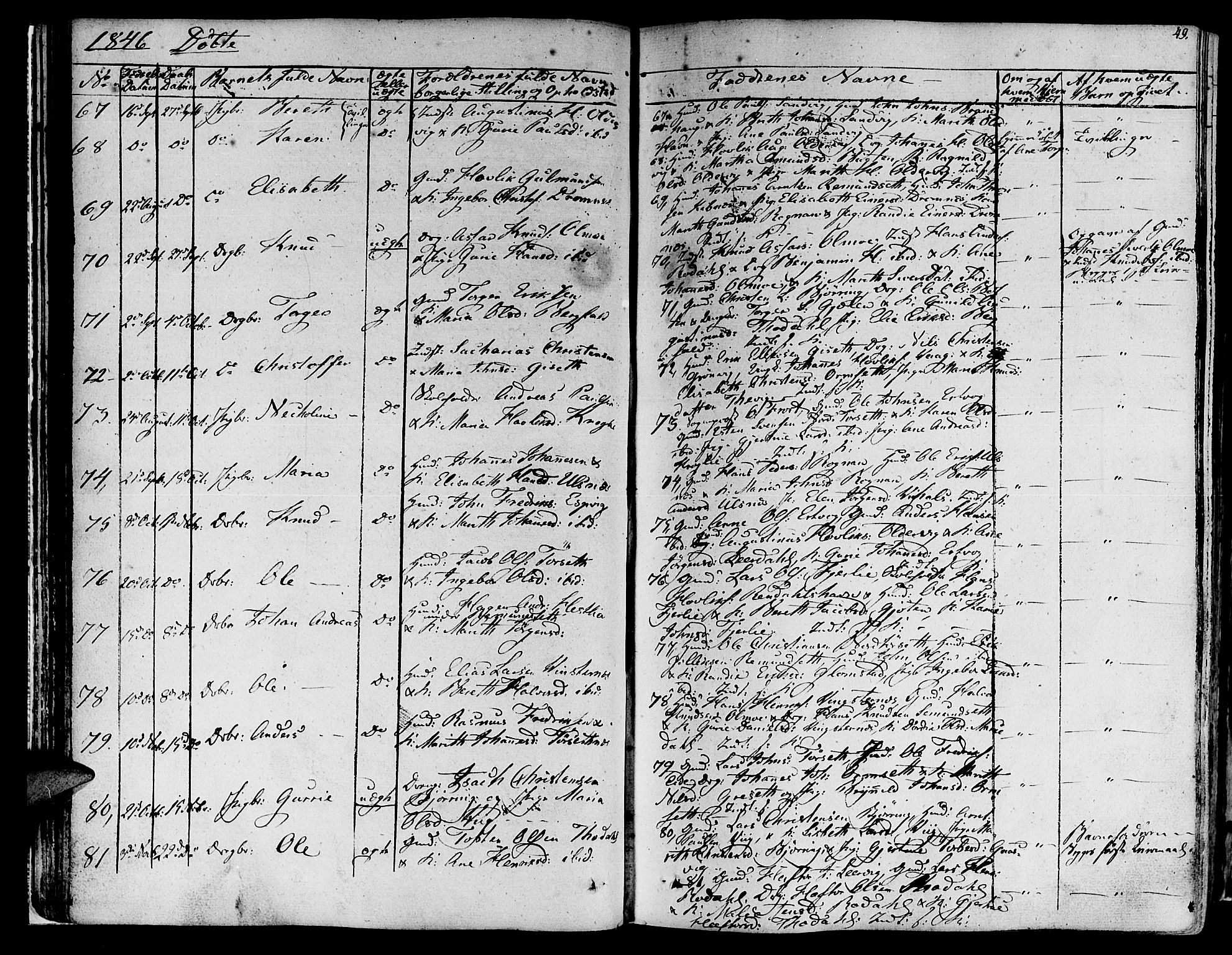 Ministerialprotokoller, klokkerbøker og fødselsregistre - Møre og Romsdal, SAT/A-1454/578/L0904: Parish register (official) no. 578A03, 1836-1858, p. 49