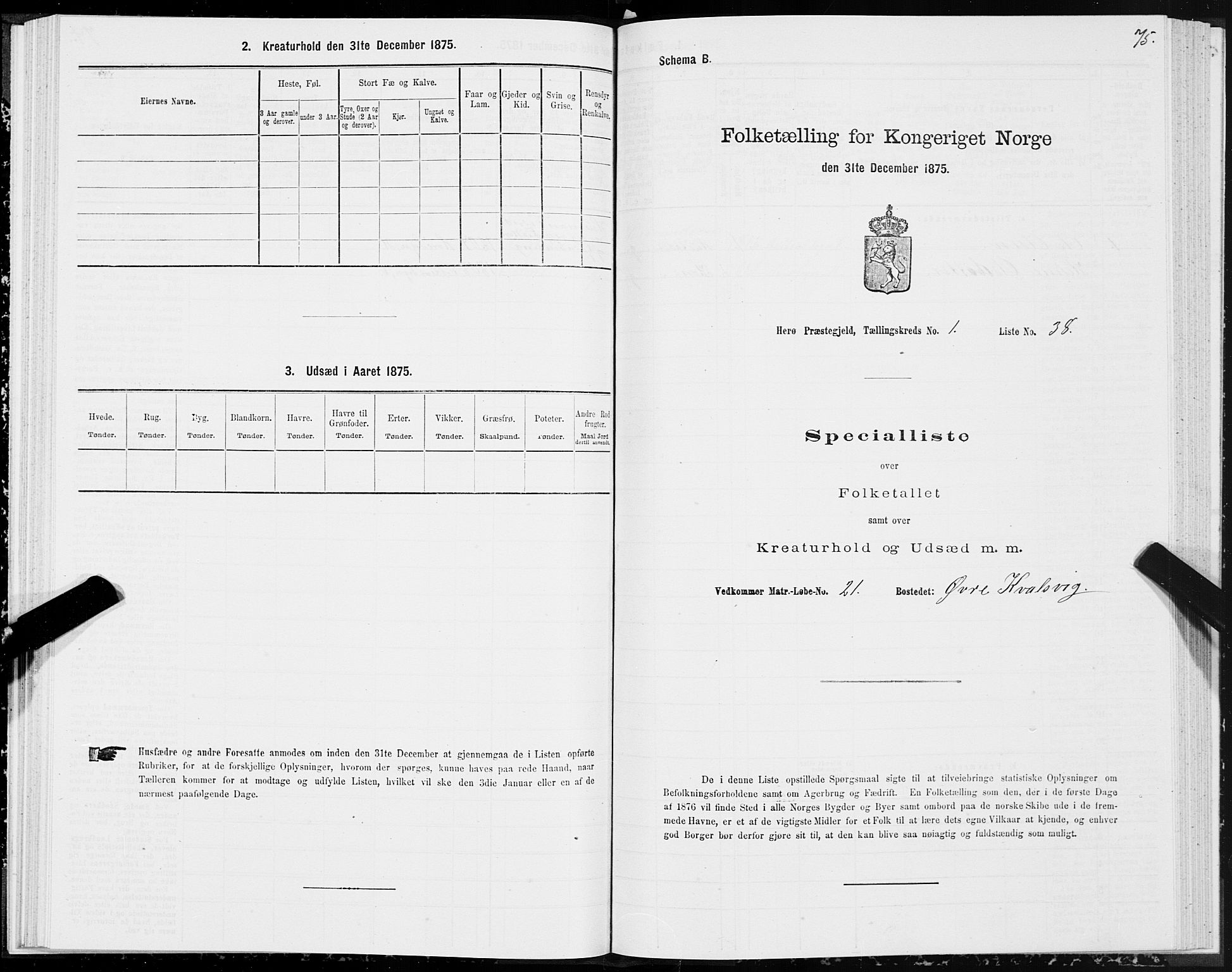 SAT, 1875 census for 1515P Herøy, 1875, p. 1075