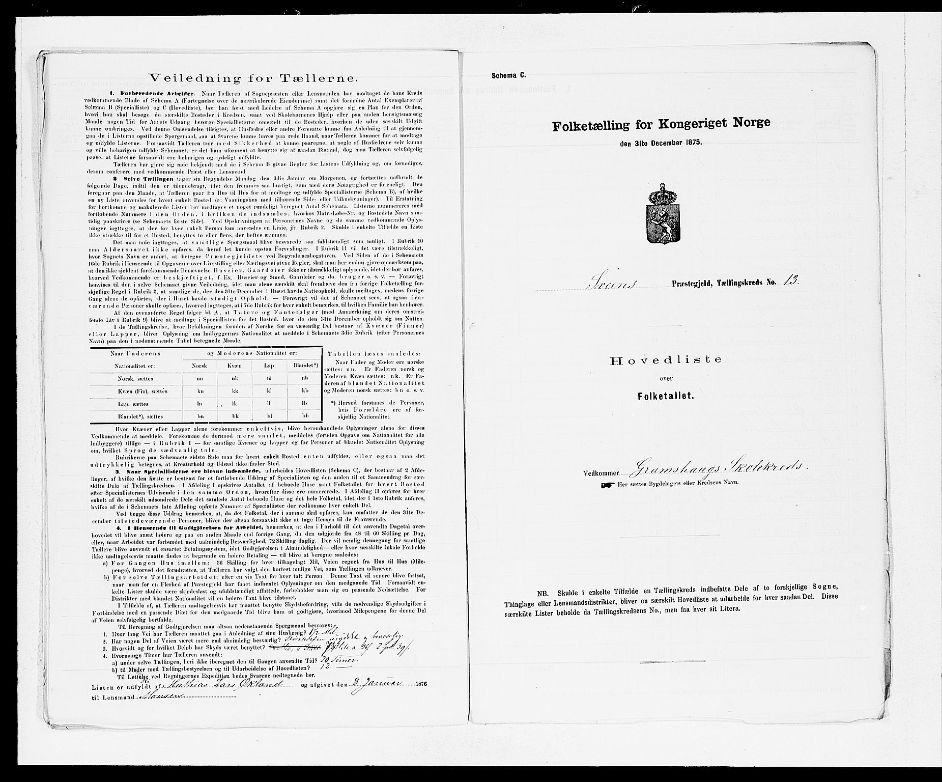 SAB, 1875 census for 1216P Sveio, 1875, p. 45