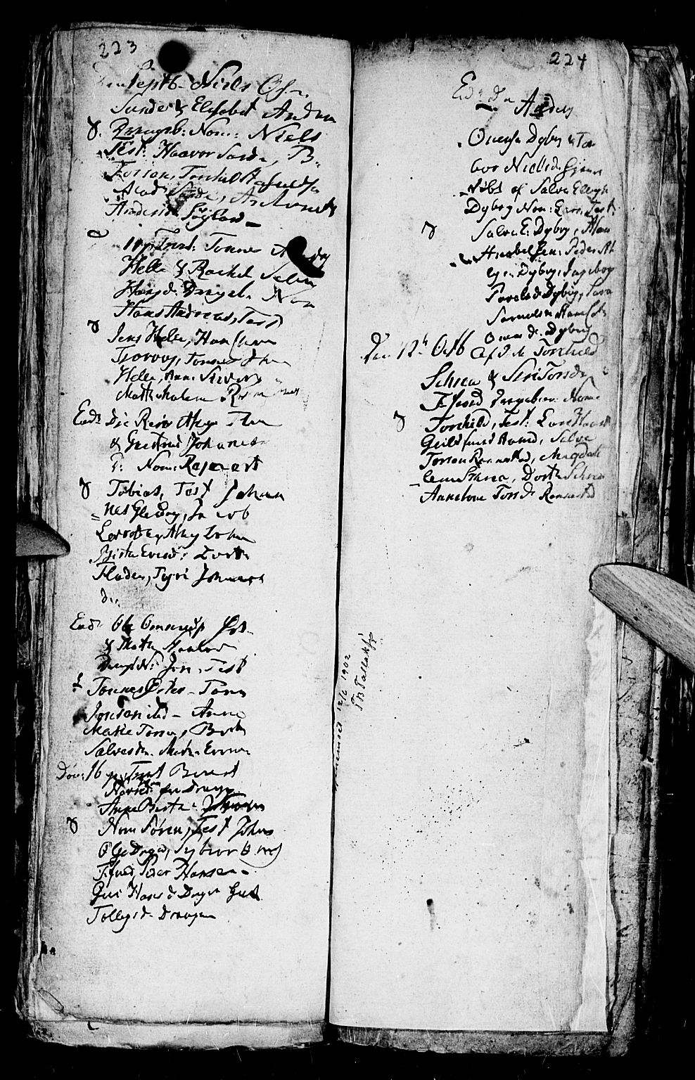 Flekkefjord sokneprestkontor, AV/SAK-1111-0012/F/Fa/Fac/L0001: Parish register (official) no. A 1, 1773-1806, p. 223-224