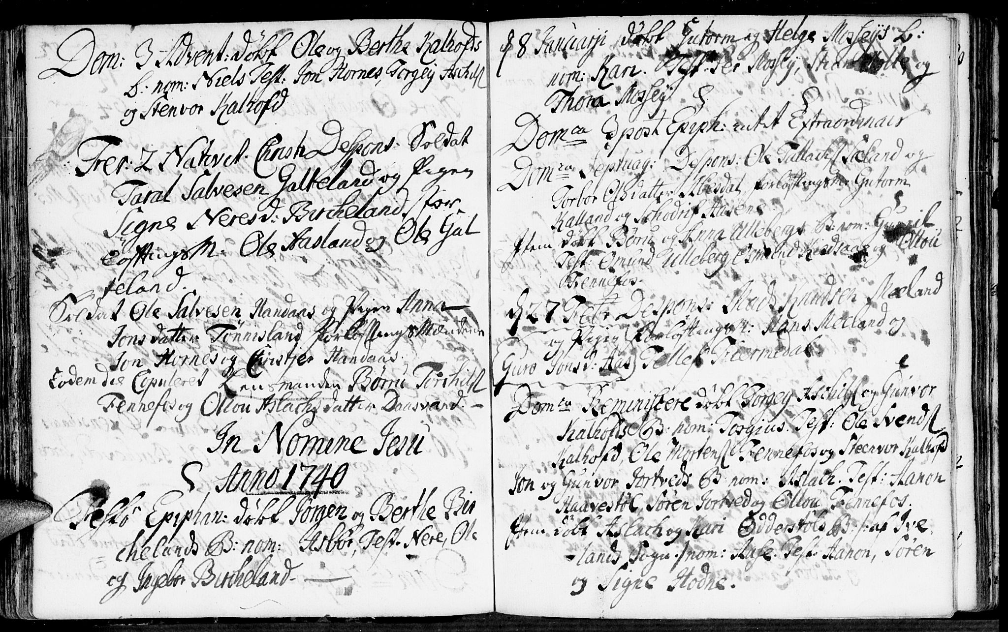 Evje sokneprestkontor, SAK/1111-0008/F/Fa/Fab/L0001: Parish register (official) no. A 1, 1704-1764, p. 146-147