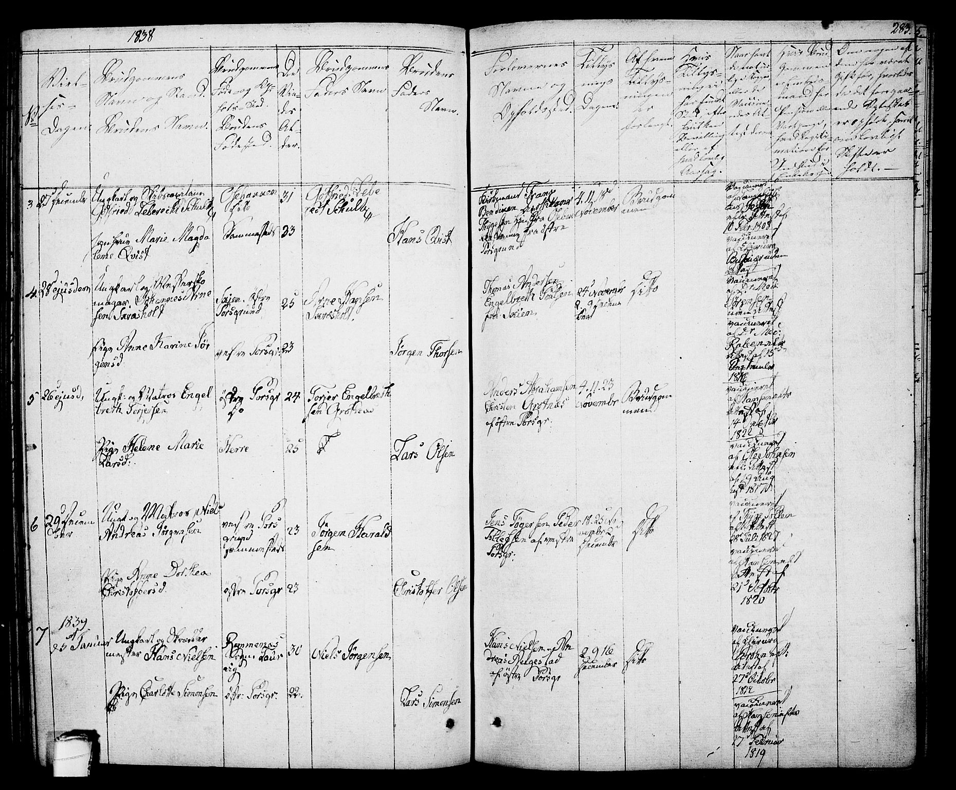 Porsgrunn kirkebøker , SAKO/A-104/F/Fa/L0005: Parish register (official) no. 5, 1828-1840, p. 283