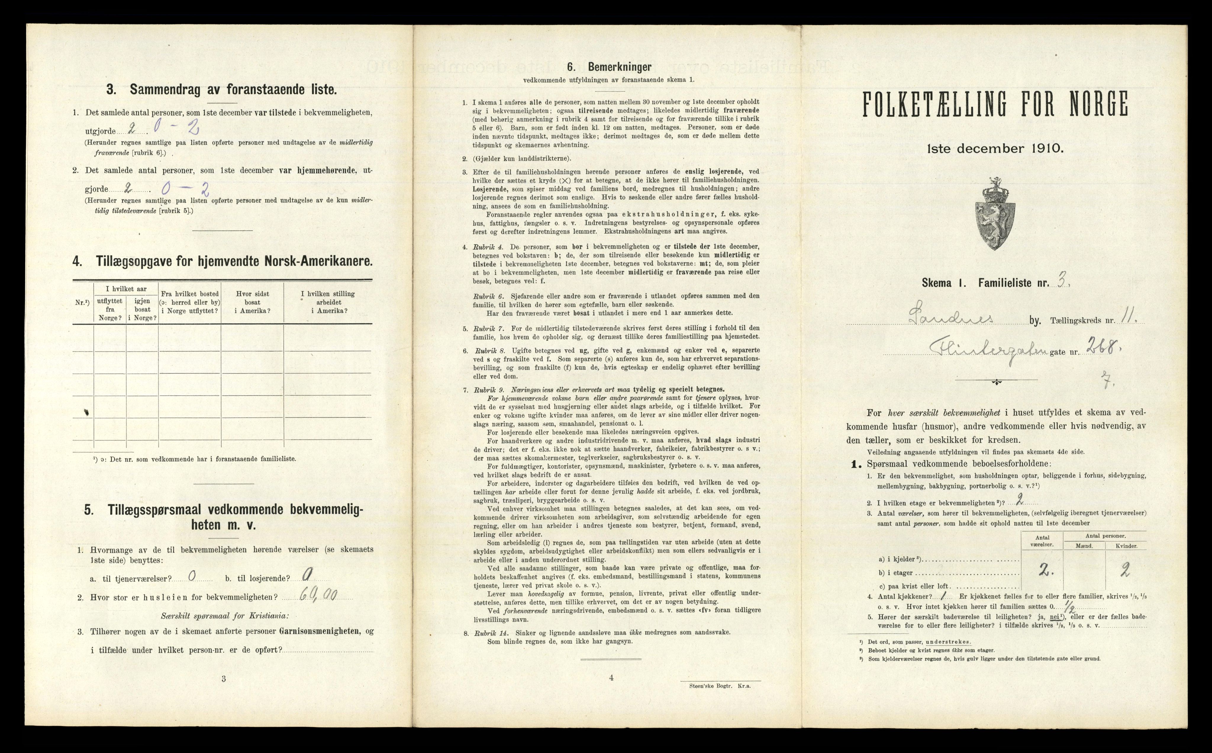 RA, 1910 census for Sandnes, 1910, p. 1178