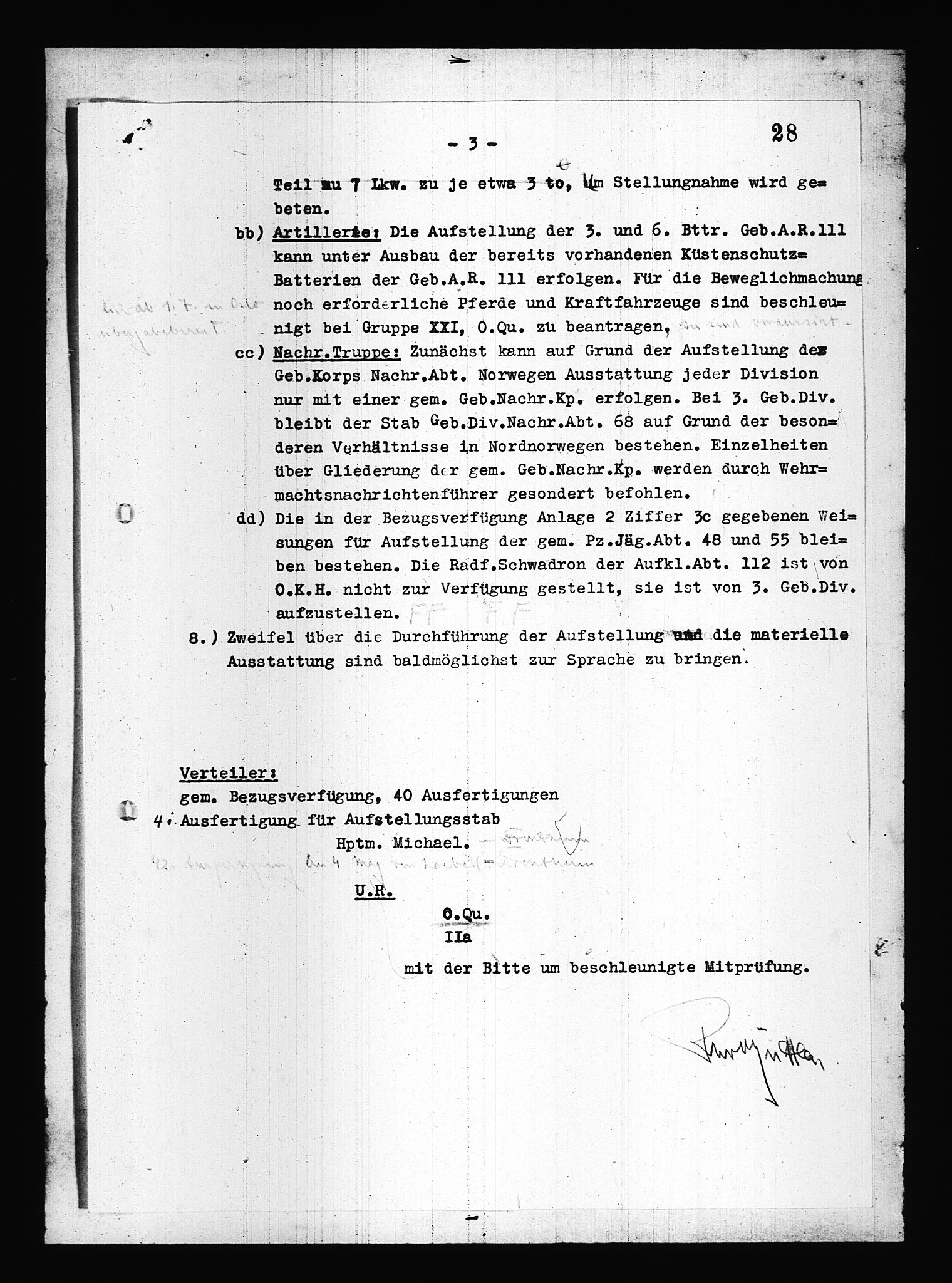 Documents Section, RA/RAFA-2200/V/L0083: Amerikansk mikrofilm "Captured German Documents".
Box No. 722.  FKA jnr. 615/1954., 1940, p. 443