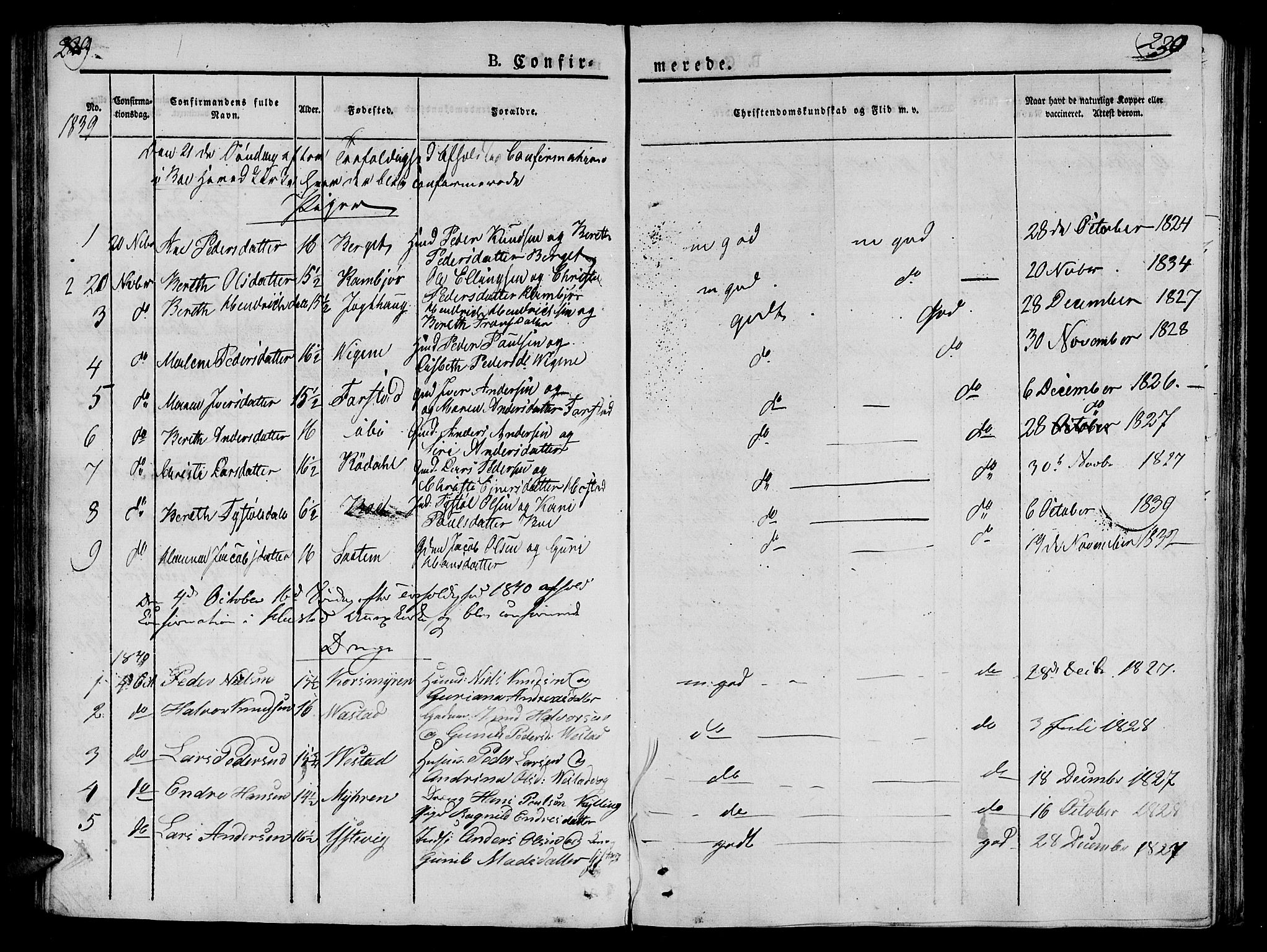 Ministerialprotokoller, klokkerbøker og fødselsregistre - Møre og Romsdal, AV/SAT-A-1454/566/L0765: Parish register (official) no. 566A04, 1829-1841, p. 229-230