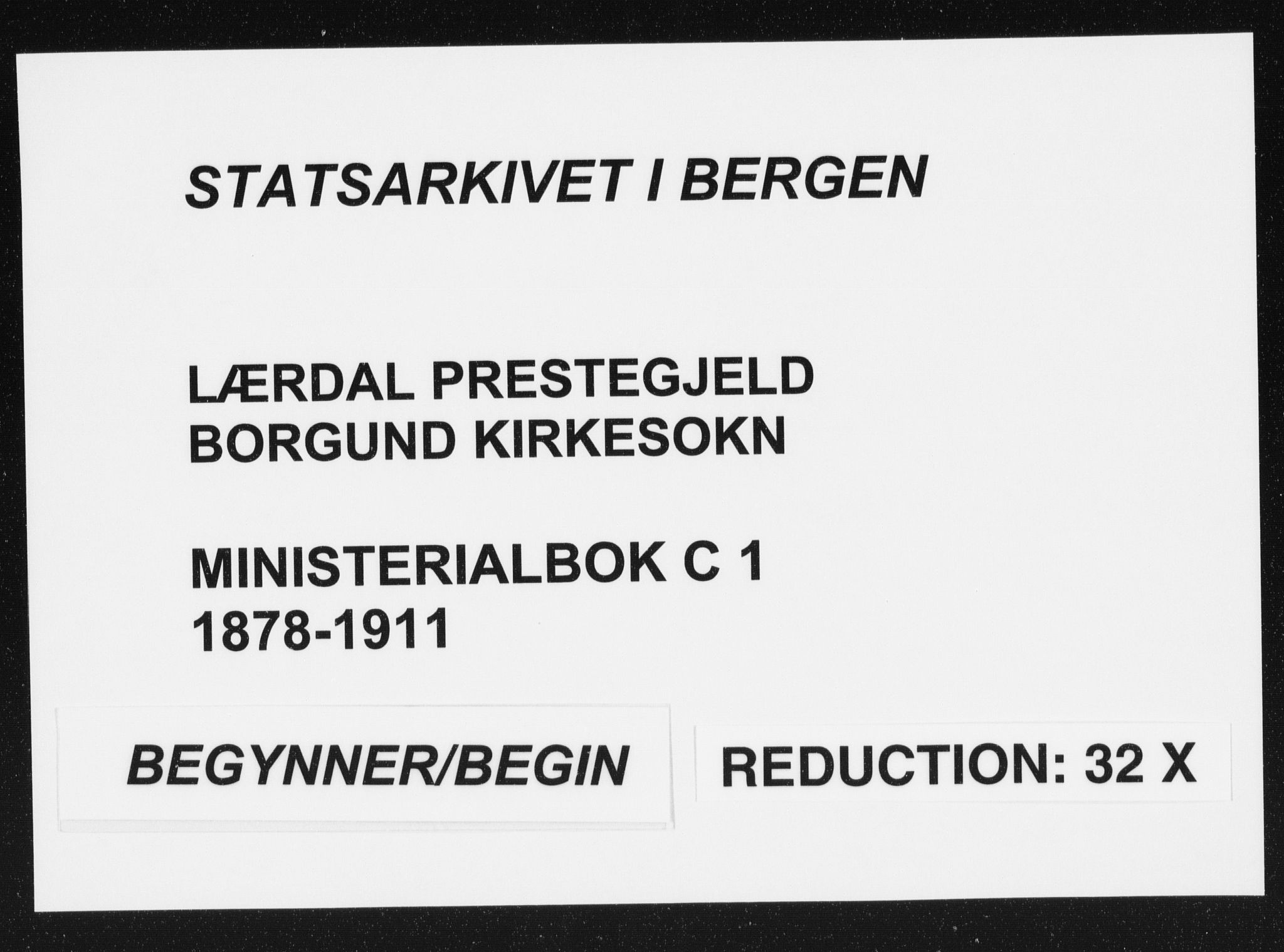 Lærdal sokneprestembete, AV/SAB-A-81201: Parish register (official) no. C  1, 1878-1911