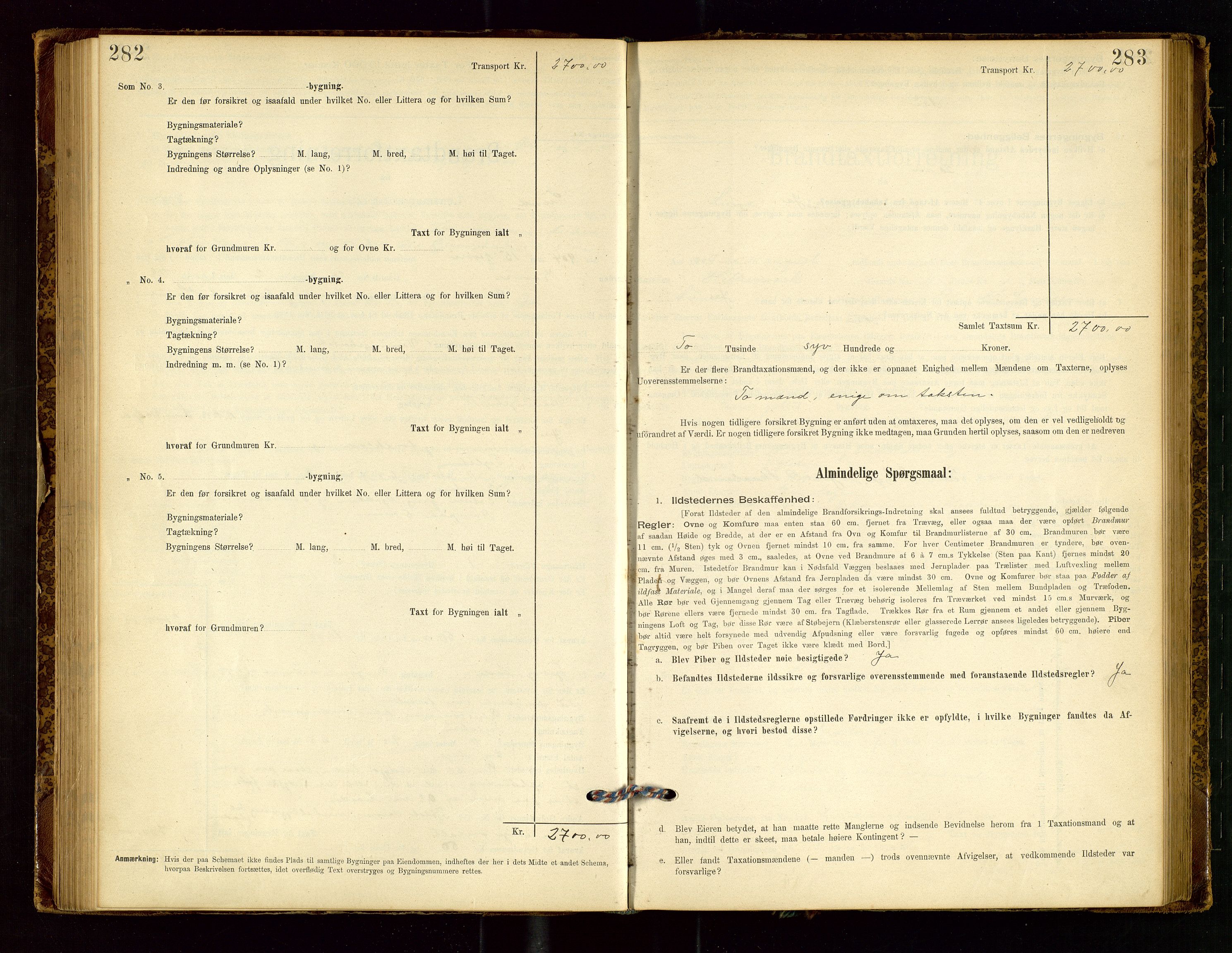 Lund lensmannskontor, SAST/A-100303/Gob/L0001: "Brandtakstprotokol", 1894-1907, p. 282-283