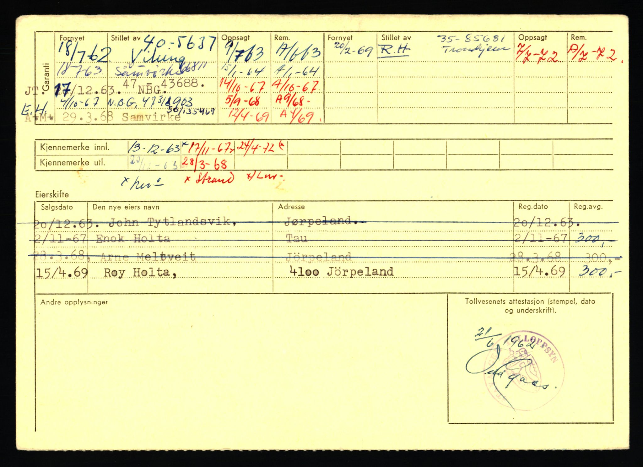 Stavanger trafikkstasjon, AV/SAST-A-101942/0/F/L0071: L-80500 - L-82199, 1930-1971, p. 2026