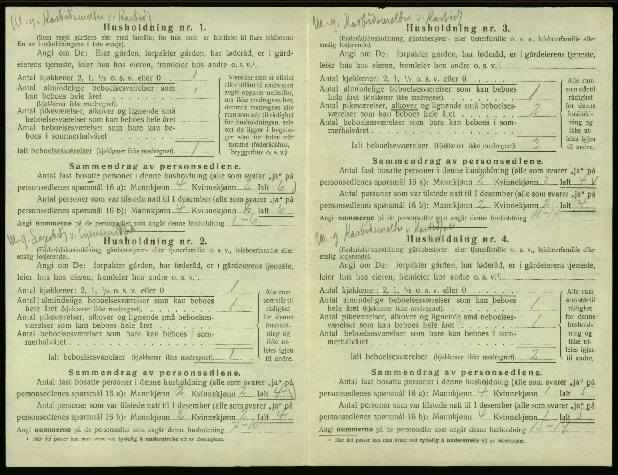 SAB, 1920 census for Odda, 1920, p. 436
