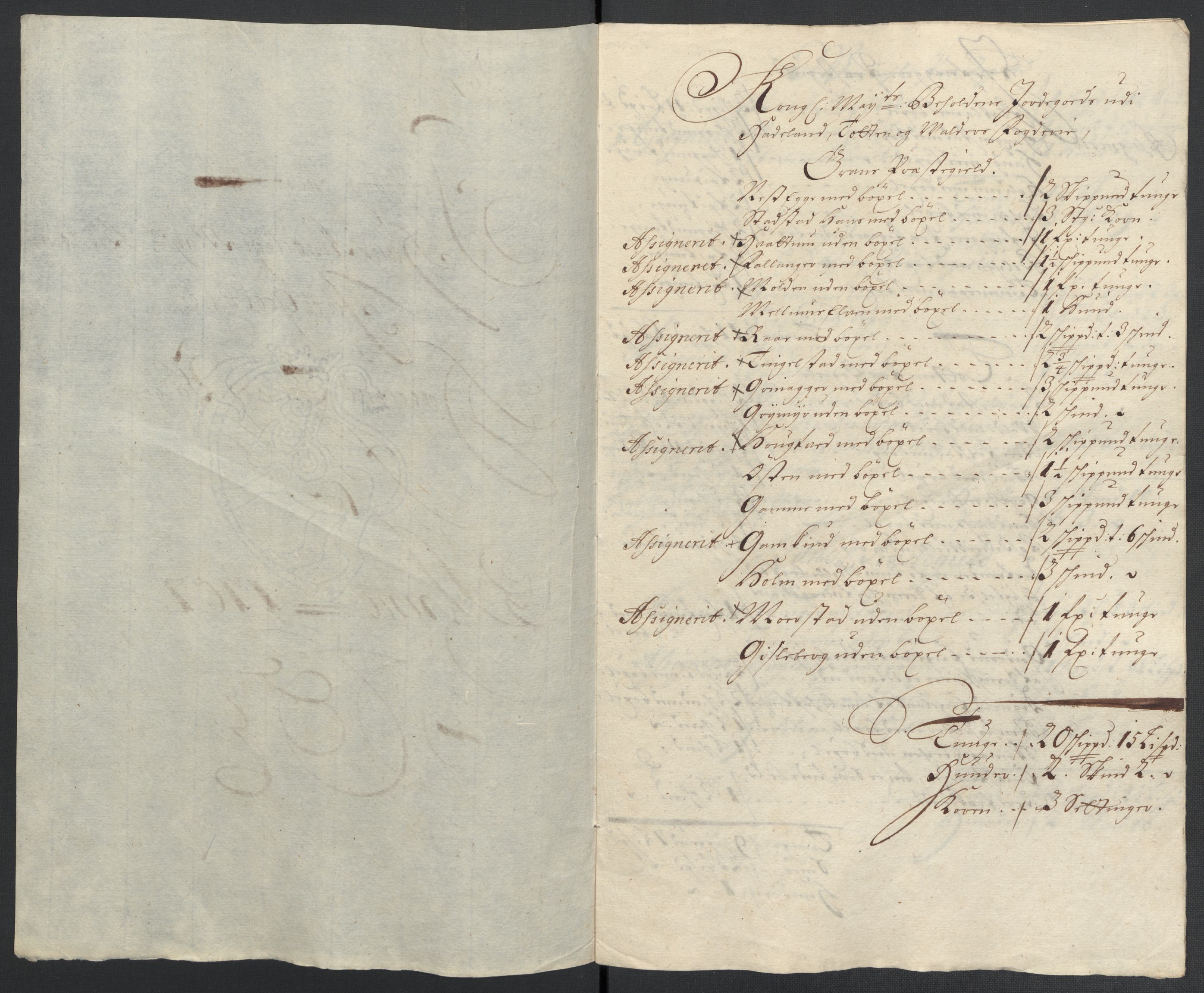 Rentekammeret inntil 1814, Reviderte regnskaper, Fogderegnskap, RA/EA-4092/R18/L1305: Fogderegnskap Hadeland, Toten og Valdres, 1707-1708, p. 17