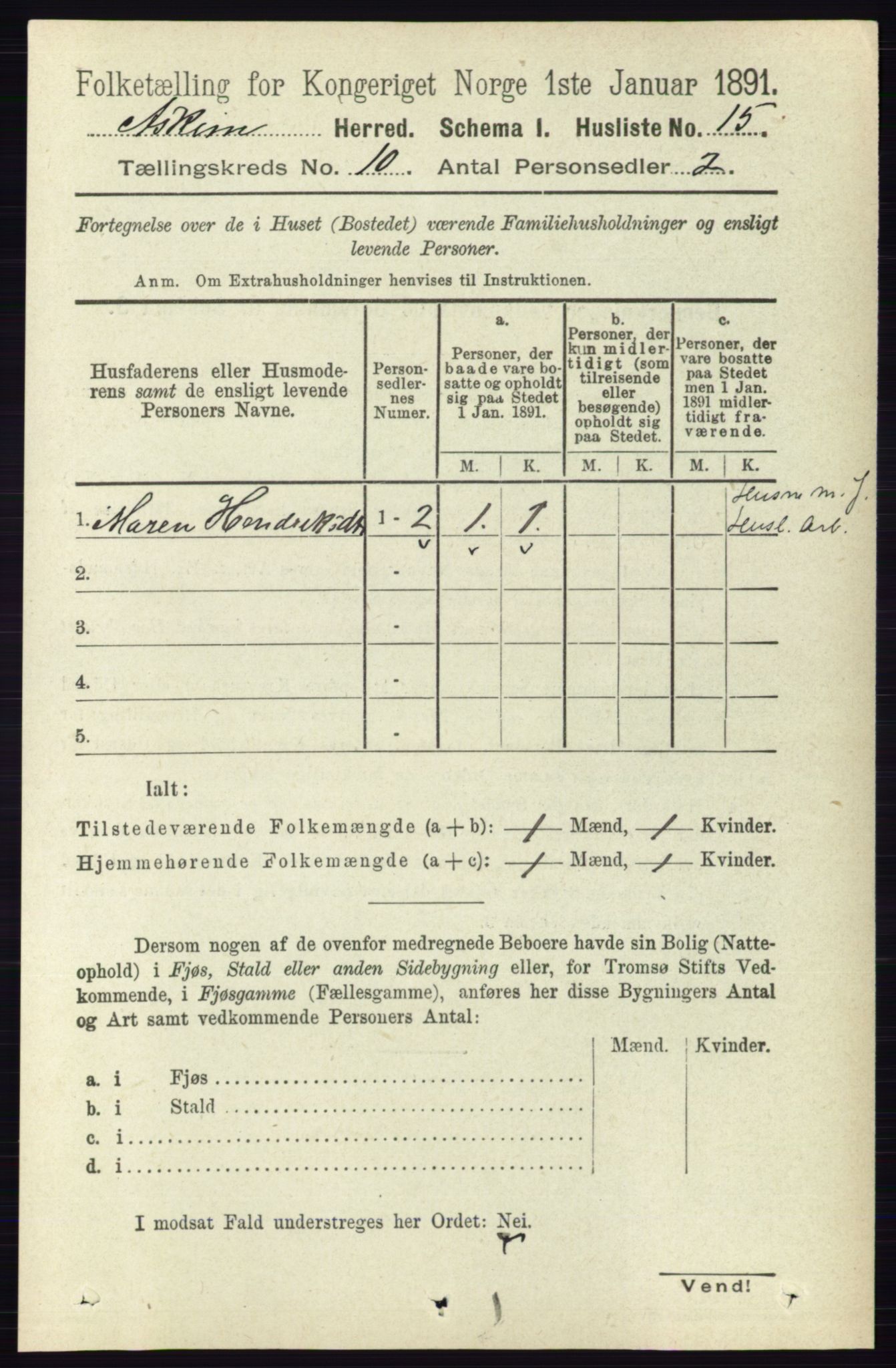 RA, 1891 census for 0124 Askim, 1891, p. 1599