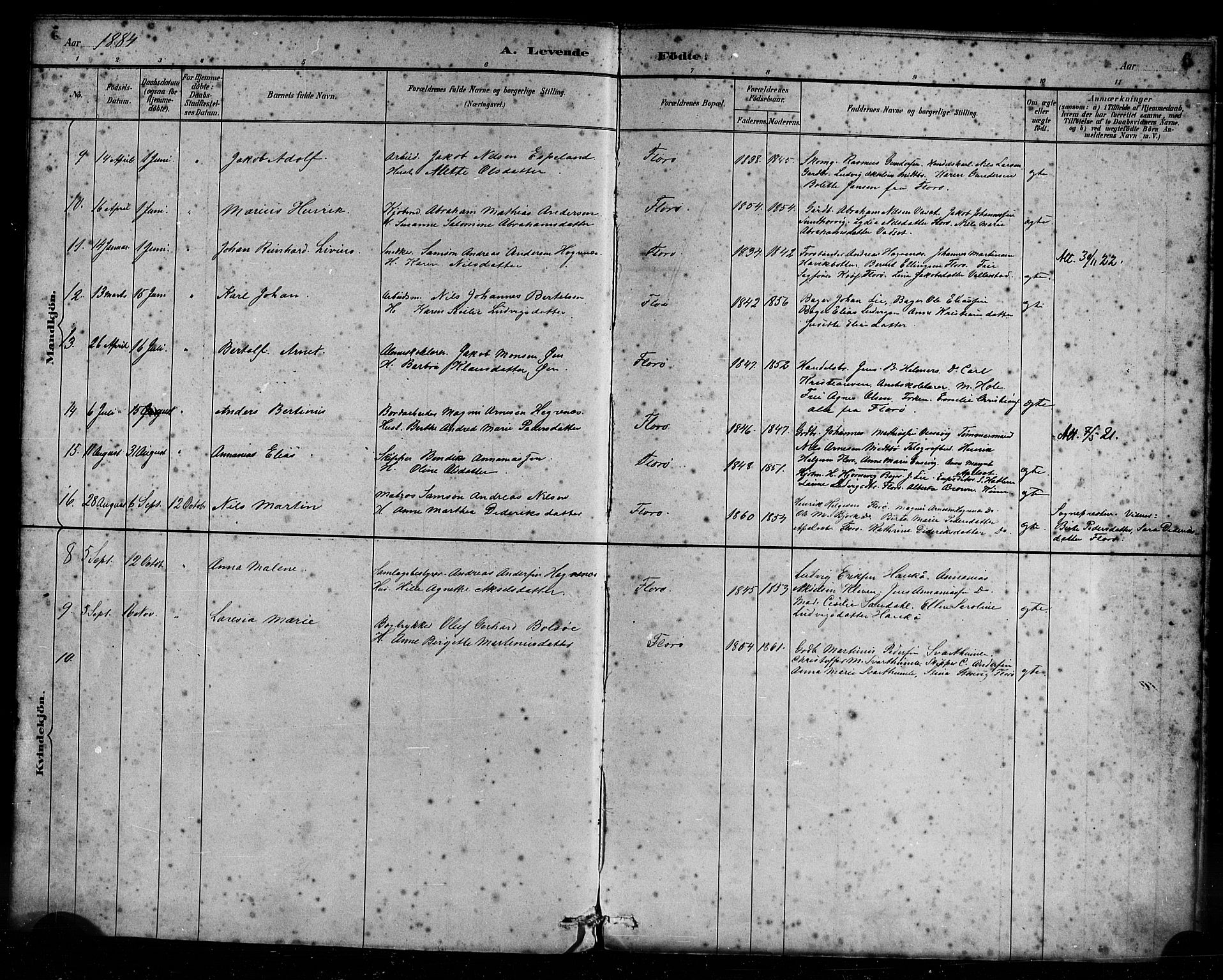 Kinn sokneprestembete, SAB/A-80801/H/Haa/Haac/L0001: Parish register (official) no. C 1, 1883-1894, p. 6
