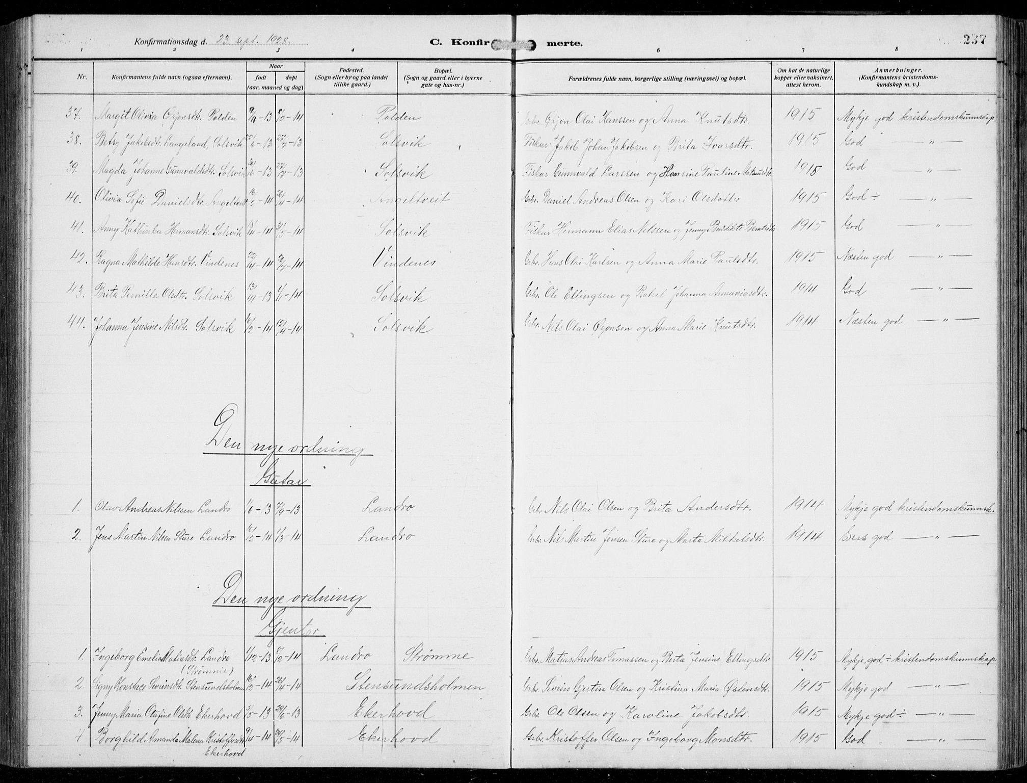 Fjell sokneprestembete, AV/SAB-A-75301/H/Hab: Parish register (copy) no. A  6, 1918-1936, p. 237