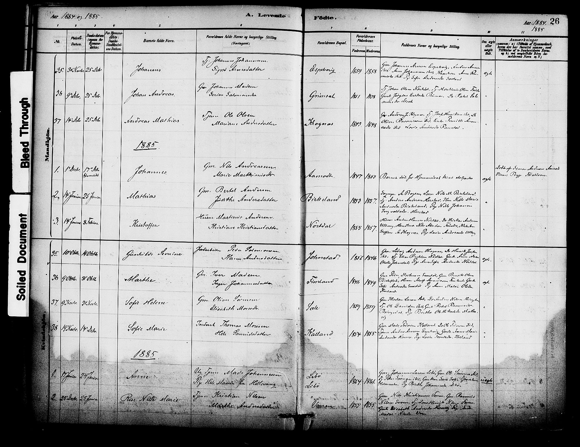 Førde sokneprestembete, SAB/A-79901/H/Haa/Haad/L0001: Parish register (official) no. D 1, 1881-1898, p. 26