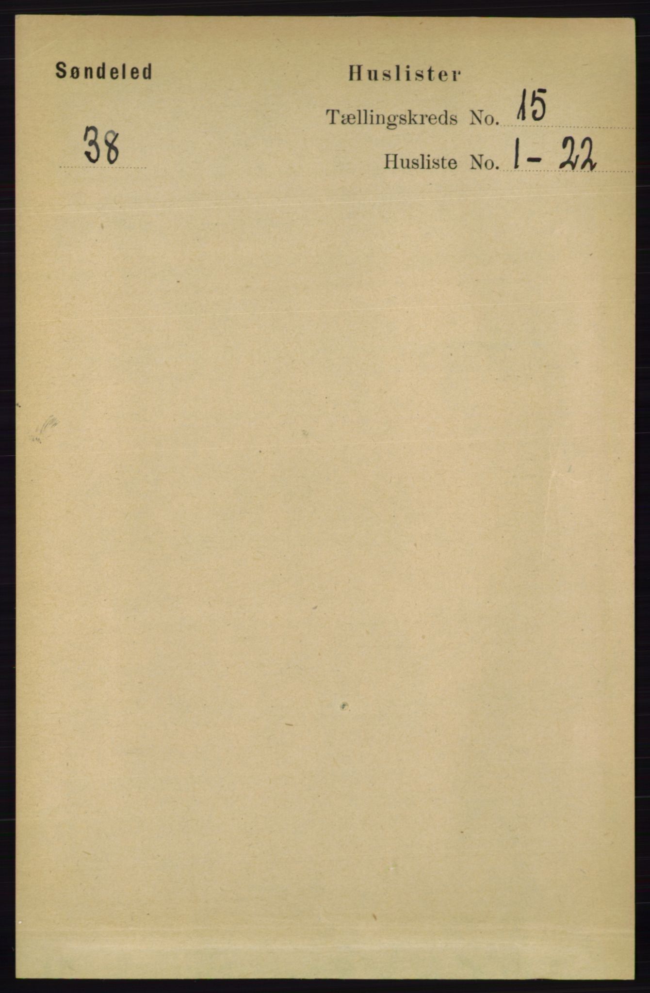 RA, 1891 census for 0913 Søndeled, 1891, p. 4303