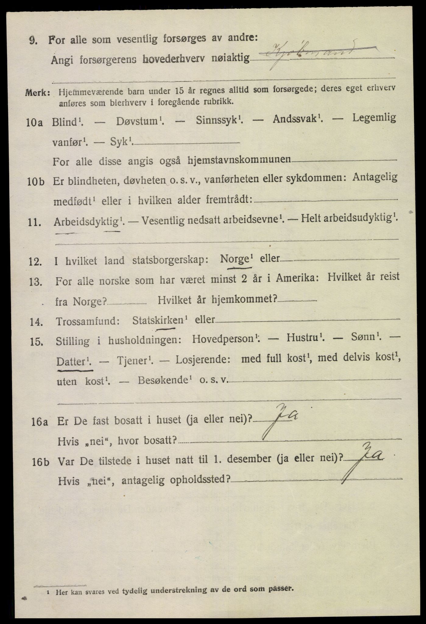 SAK, 1920 census for Tromøy, 1920, p. 5364