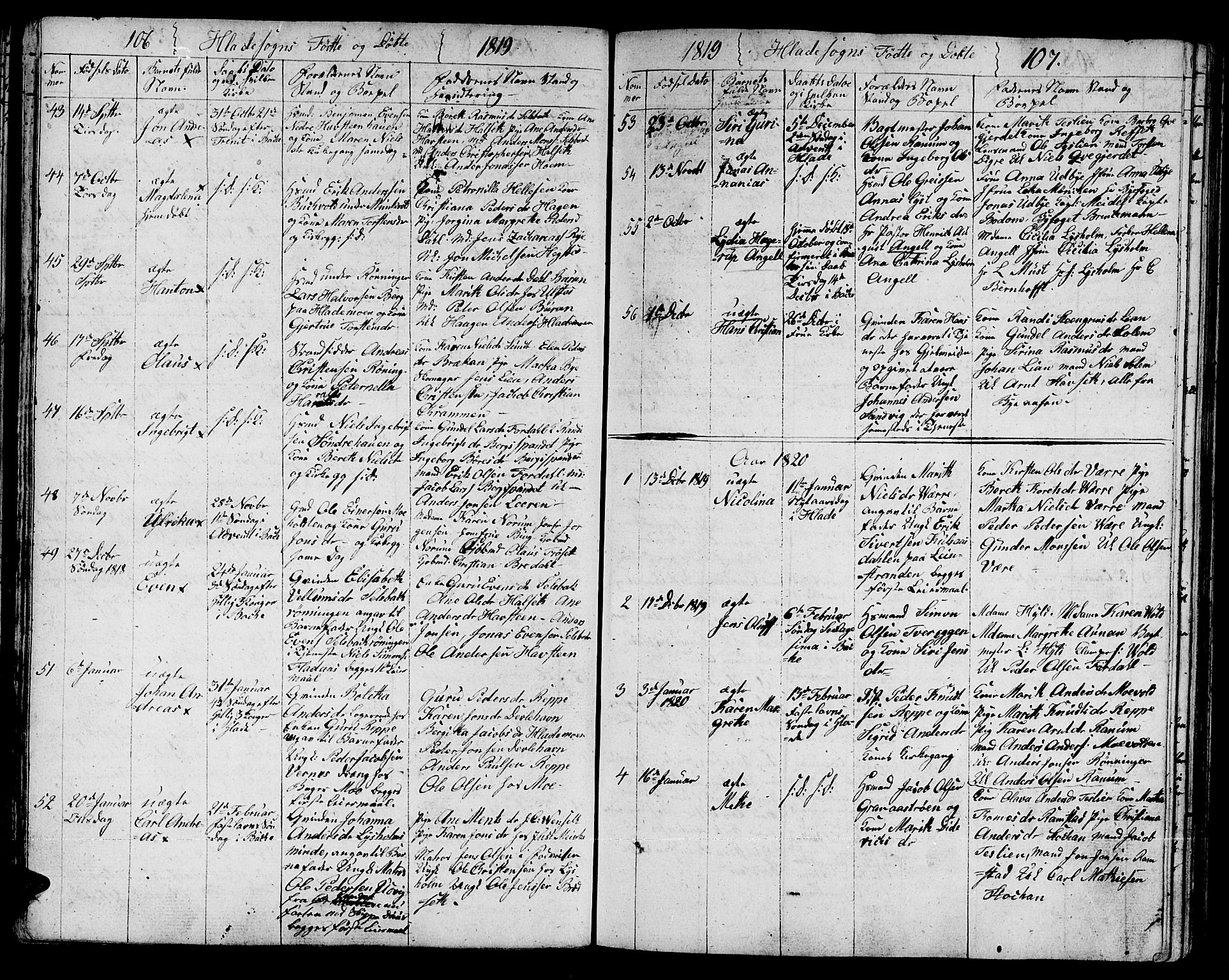 Ministerialprotokoller, klokkerbøker og fødselsregistre - Sør-Trøndelag, SAT/A-1456/606/L0306: Parish register (copy) no. 606C02, 1797-1829, p. 106-107