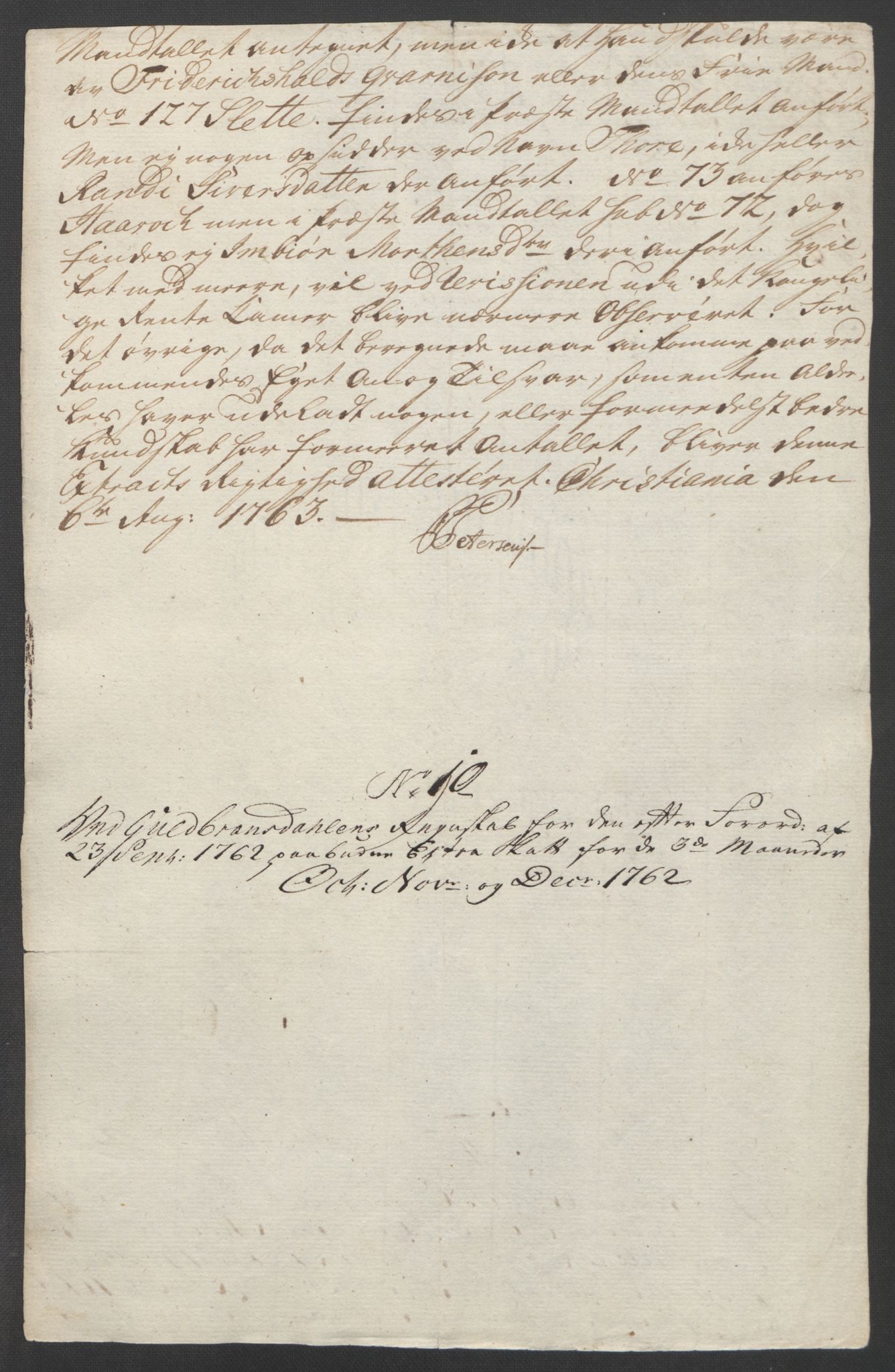 Rentekammeret inntil 1814, Reviderte regnskaper, Fogderegnskap, RA/EA-4092/R17/L1266: Ekstraskatten Gudbrandsdal, 1762-1766, p. 43