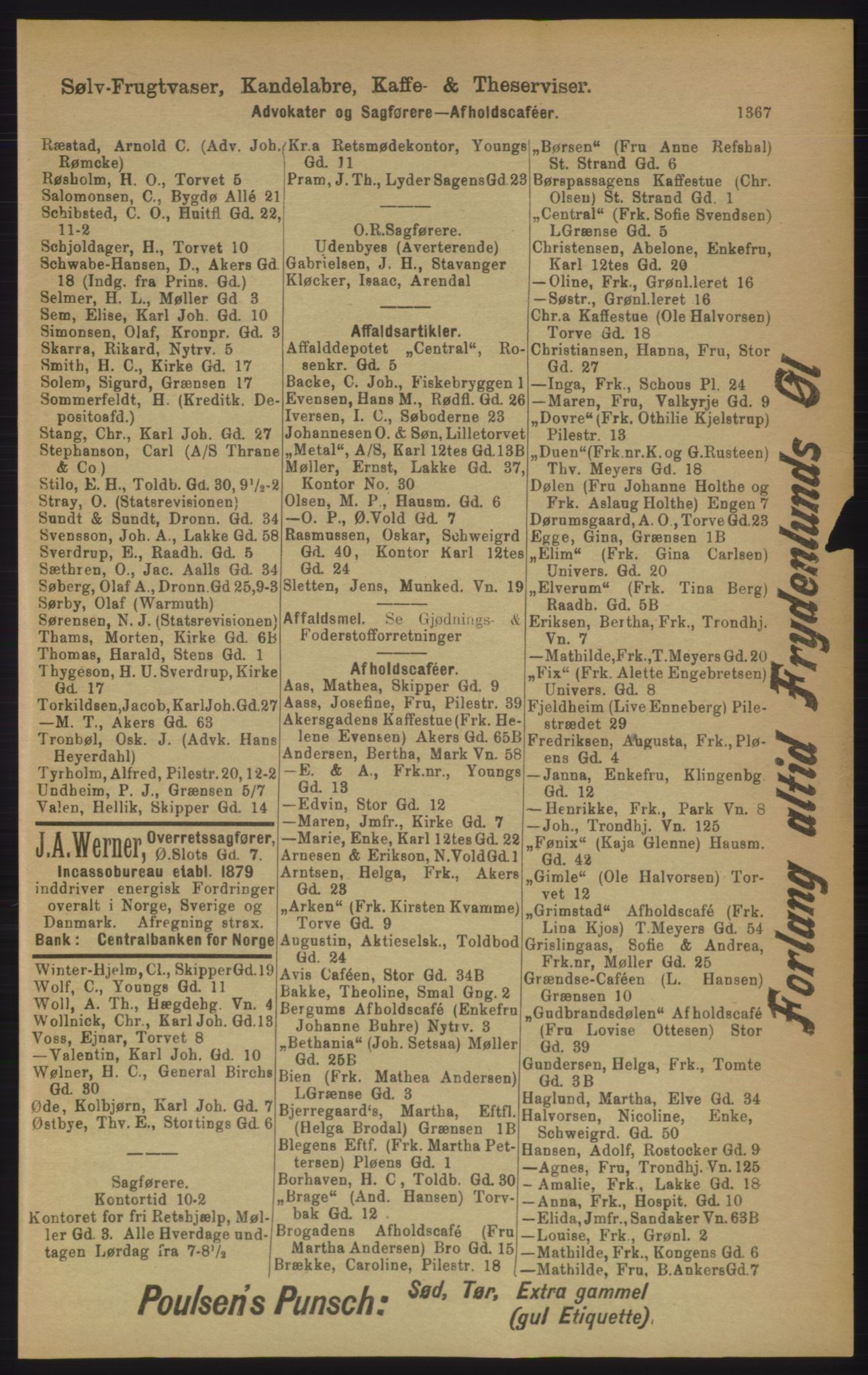 Kristiania/Oslo adressebok, PUBL/-, 1906, p. 1367