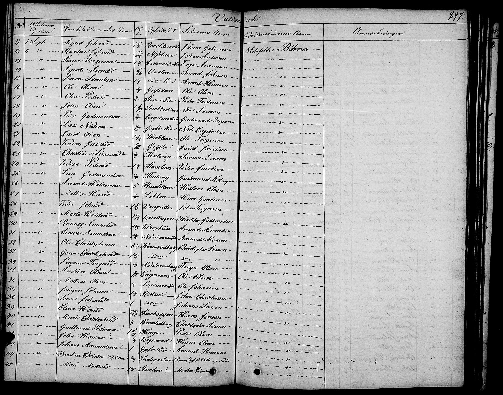 Gausdal prestekontor, AV/SAH-PREST-090/H/Ha/Haa/L0006: Parish register (official) no. 6, 1830-1839, p. 297