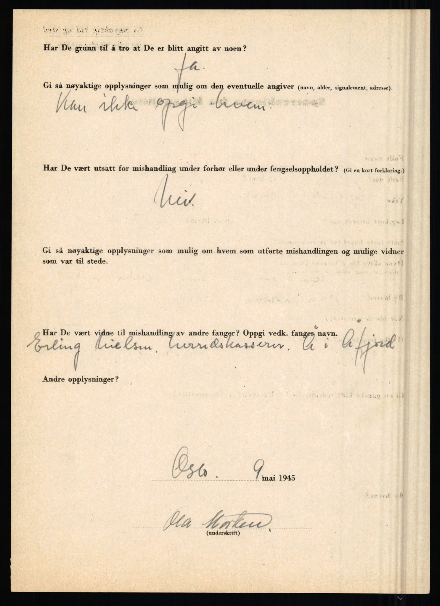 Rikspolitisjefen, AV/RA-S-1560/L/L0012: Mogensen, Øivind - Noraas, Lars, 1940-1945, p. 96