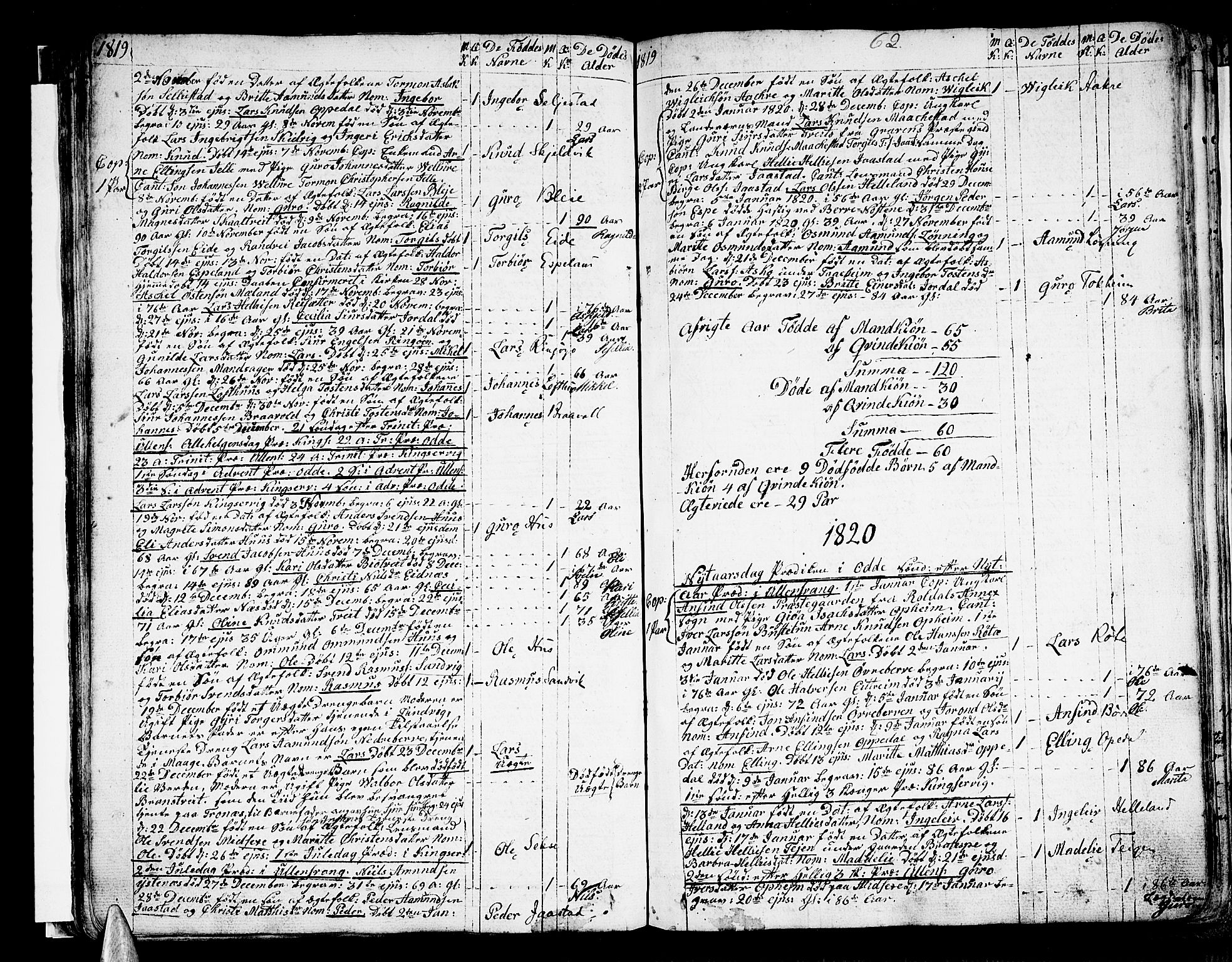 Ullensvang sokneprestembete, SAB/A-78701/H/Haa: Parish register (official) no. A 8, 1804-1835, p. 62