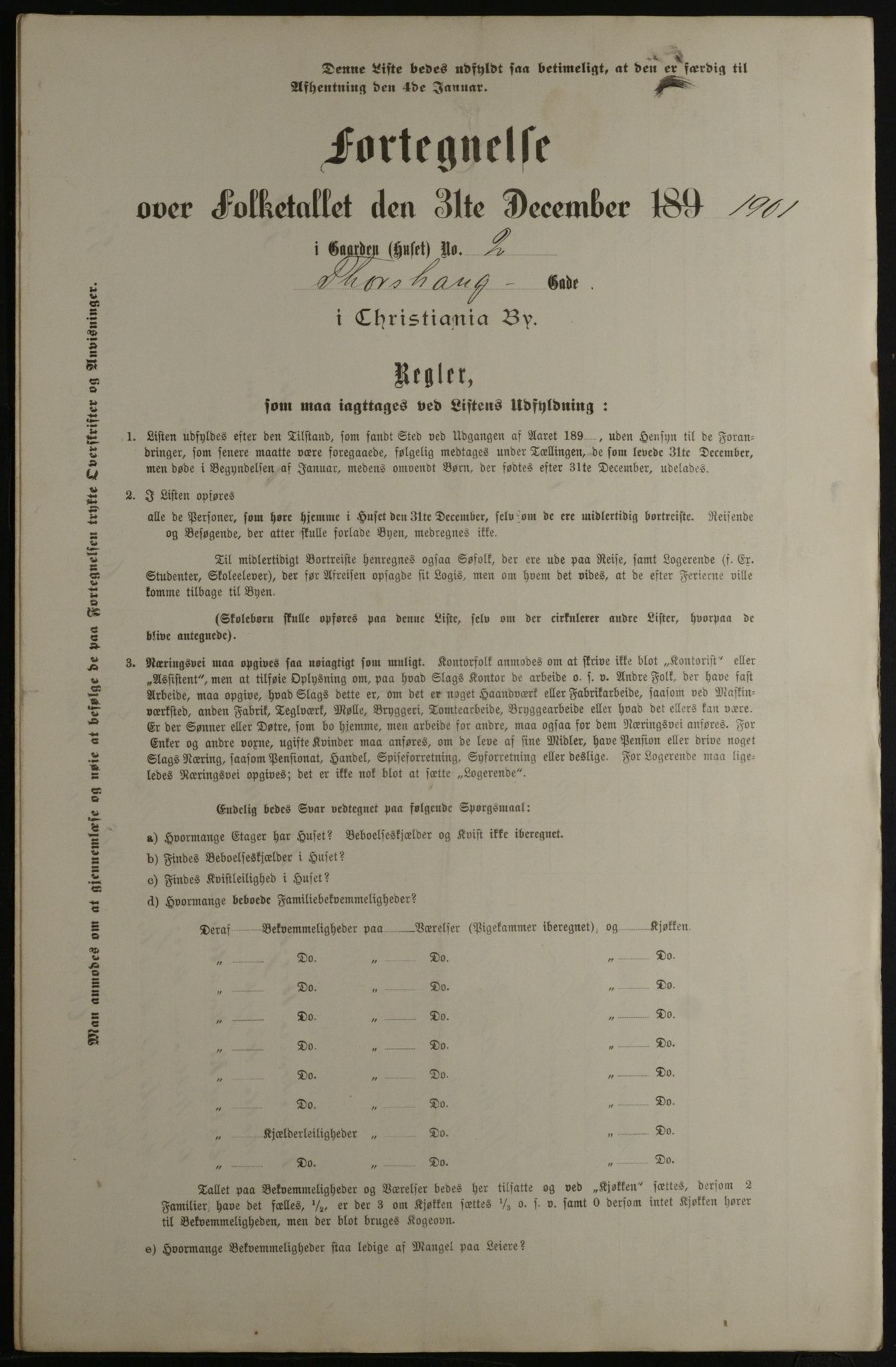 OBA, Municipal Census 1901 for Kristiania, 1901, p. 17588