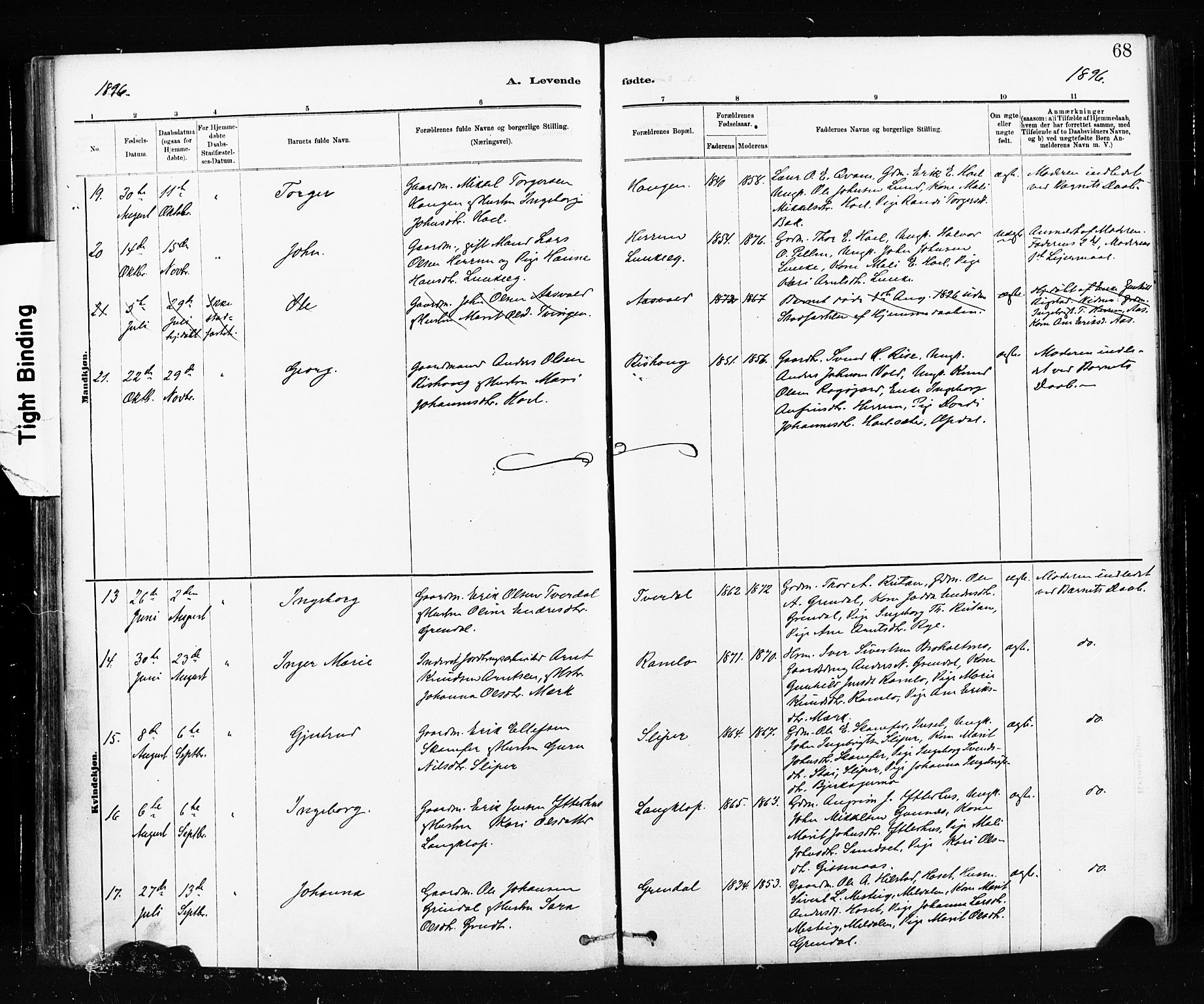 Ministerialprotokoller, klokkerbøker og fødselsregistre - Sør-Trøndelag, AV/SAT-A-1456/674/L0871: Parish register (official) no. 674A03, 1880-1896, p. 68