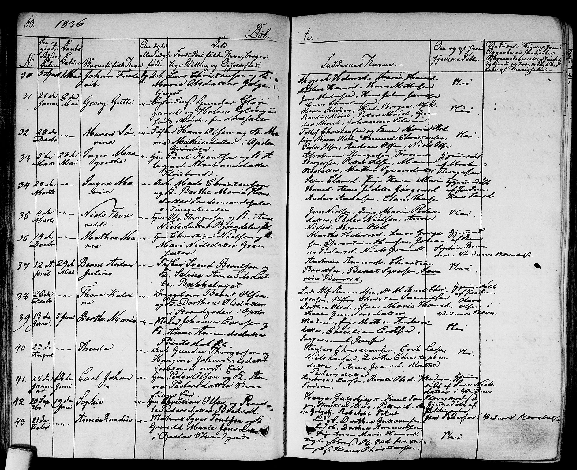 Gamlebyen prestekontor Kirkebøker, AV/SAO-A-10884/F/Fa/L0003: Parish register (official) no. 3, 1829-1849, p. 53