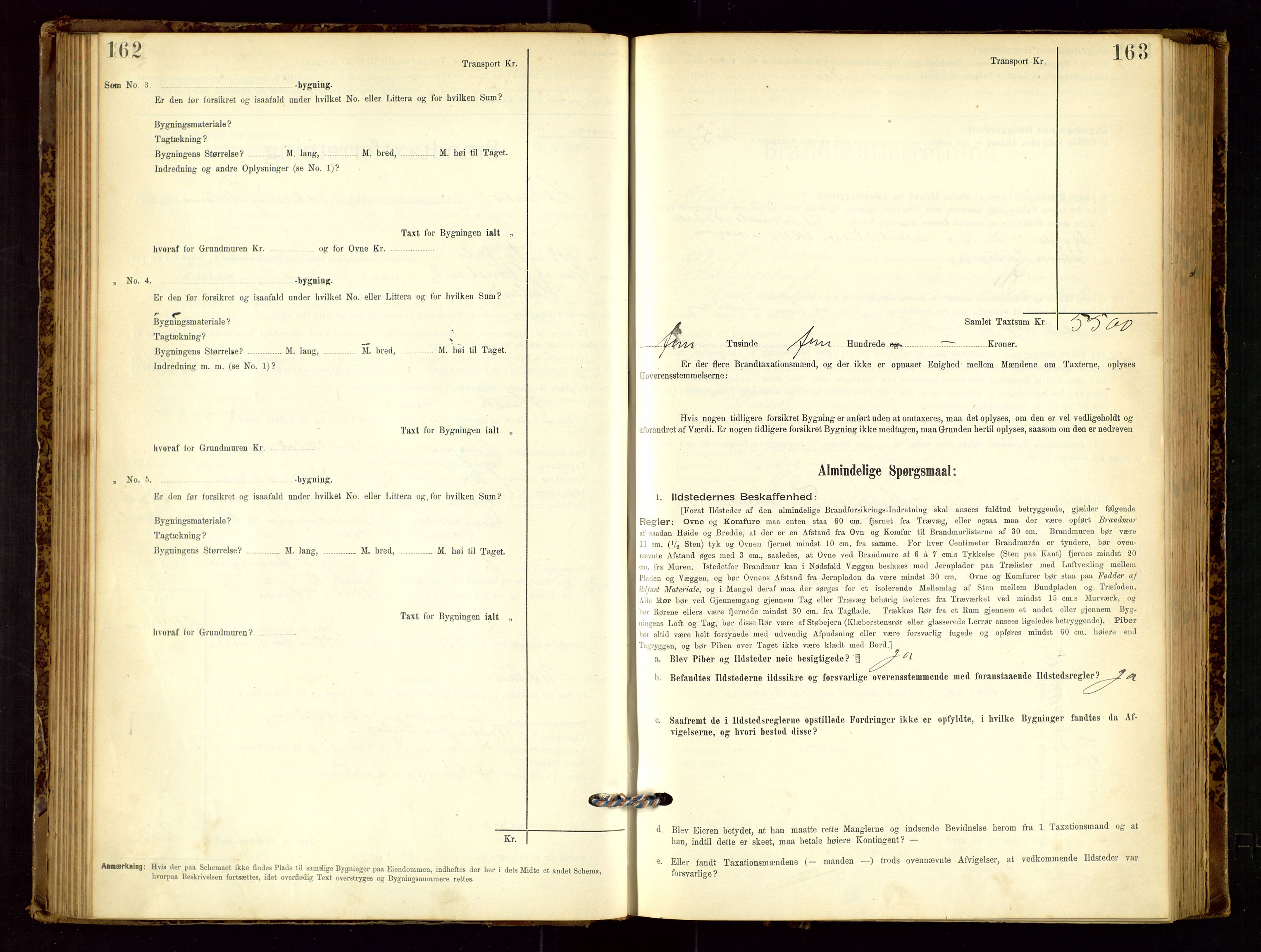 Høyland/Sandnes lensmannskontor, AV/SAST-A-100166/Gob/L0001: "Brandtaxtprotokol", 1890-1913, p. 162-163