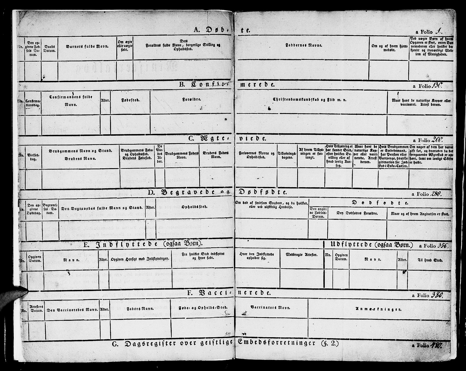 Aurland sokneprestembete, SAB/A-99937/H/Ha/Haa/L0006: Parish register (official) no. A 6, 1821-1859