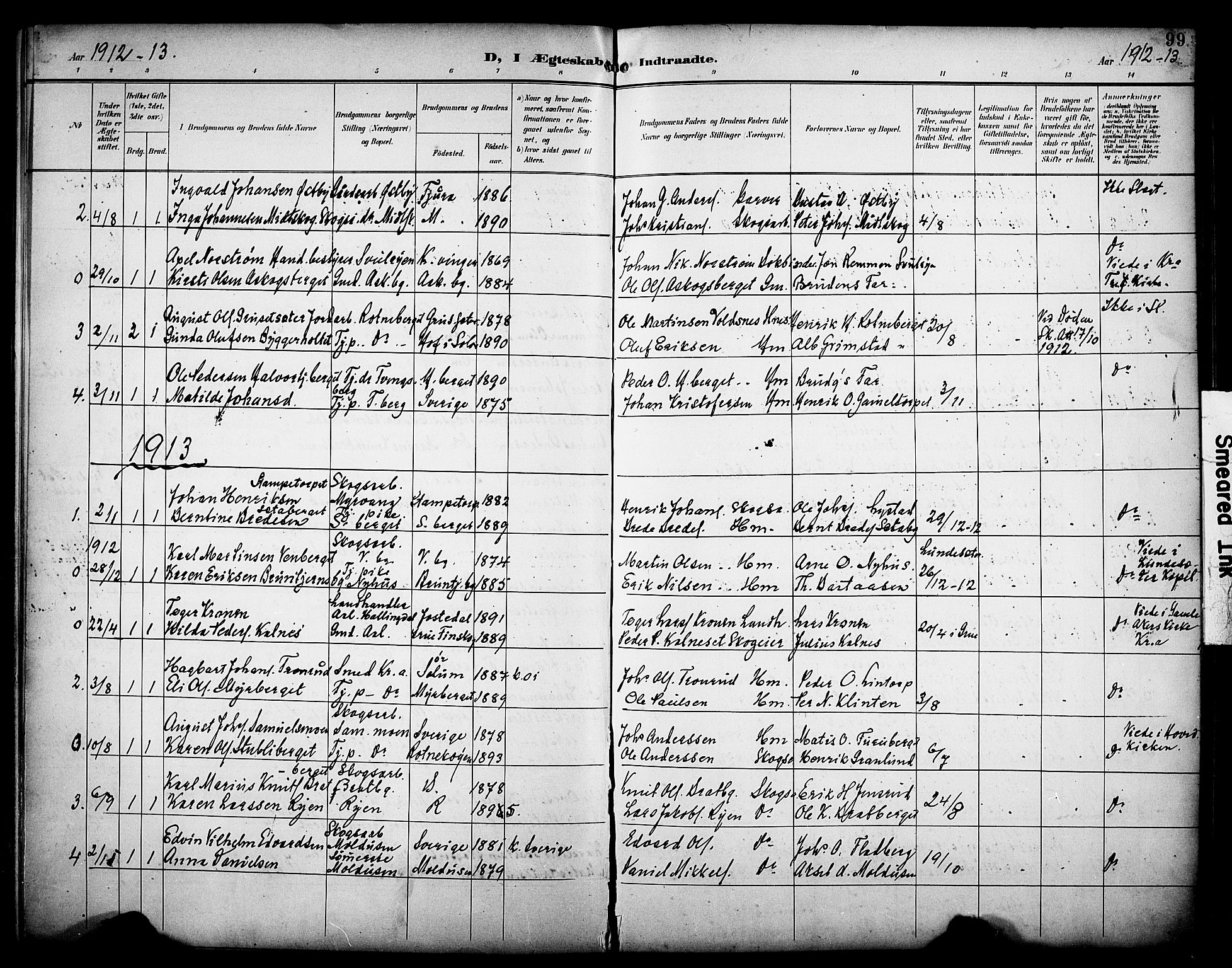 Grue prestekontor, AV/SAH-PREST-036/H/Ha/Haa/L0014: Parish register (official) no. 14, 1898-1915, p. 99