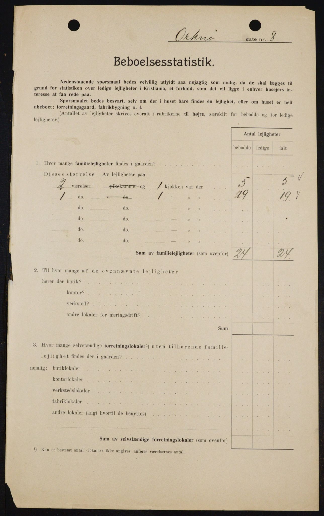 OBA, Municipal Census 1909 for Kristiania, 1909, p. 68843