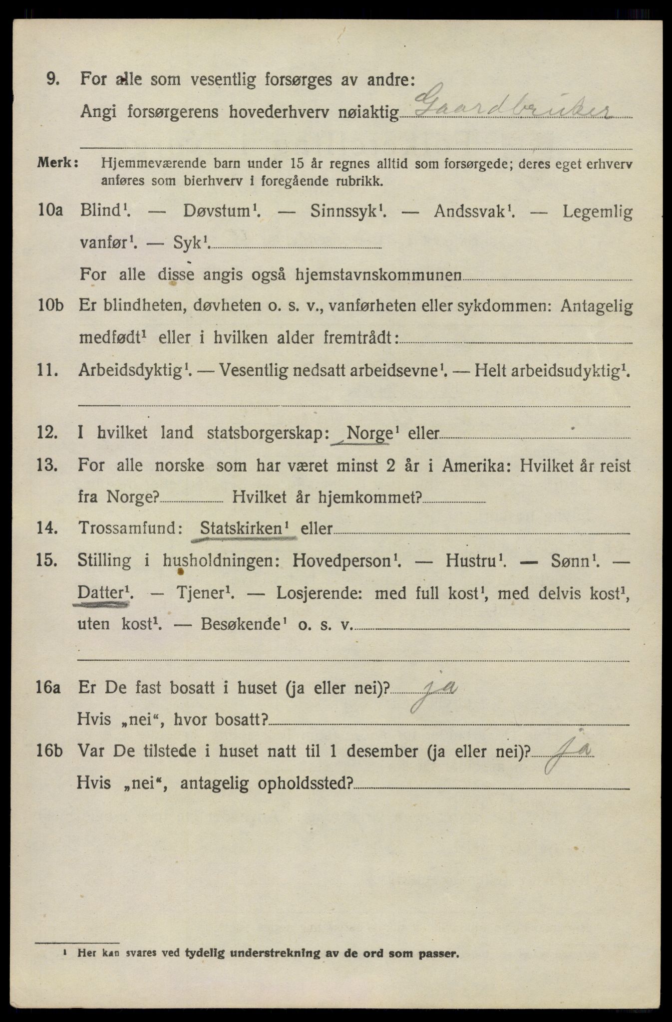 SAO, 1920 census for Vestby, 1920, p. 6360