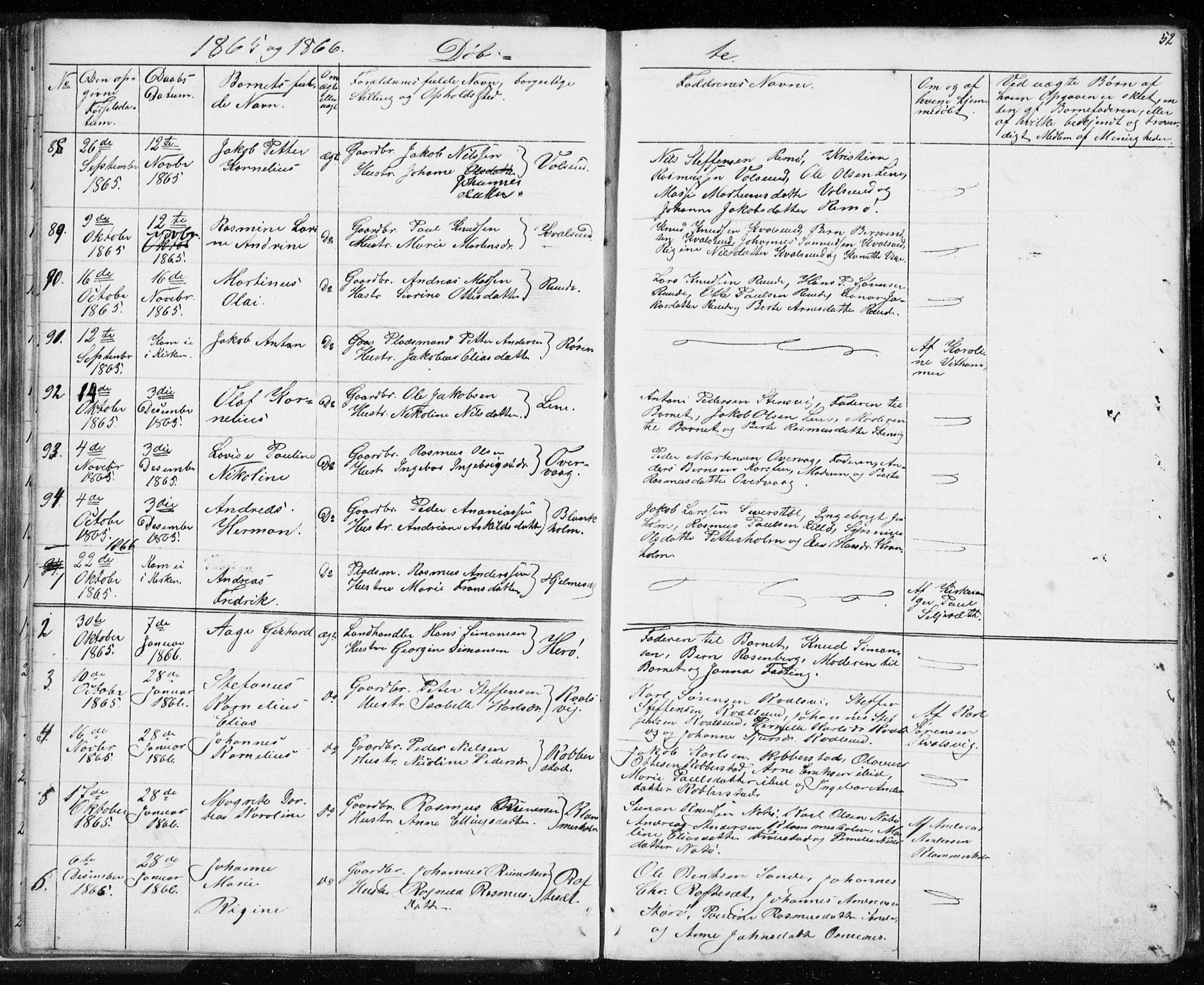 Ministerialprotokoller, klokkerbøker og fødselsregistre - Møre og Romsdal, AV/SAT-A-1454/507/L0079: Parish register (copy) no. 507C02, 1854-1877, p. 52