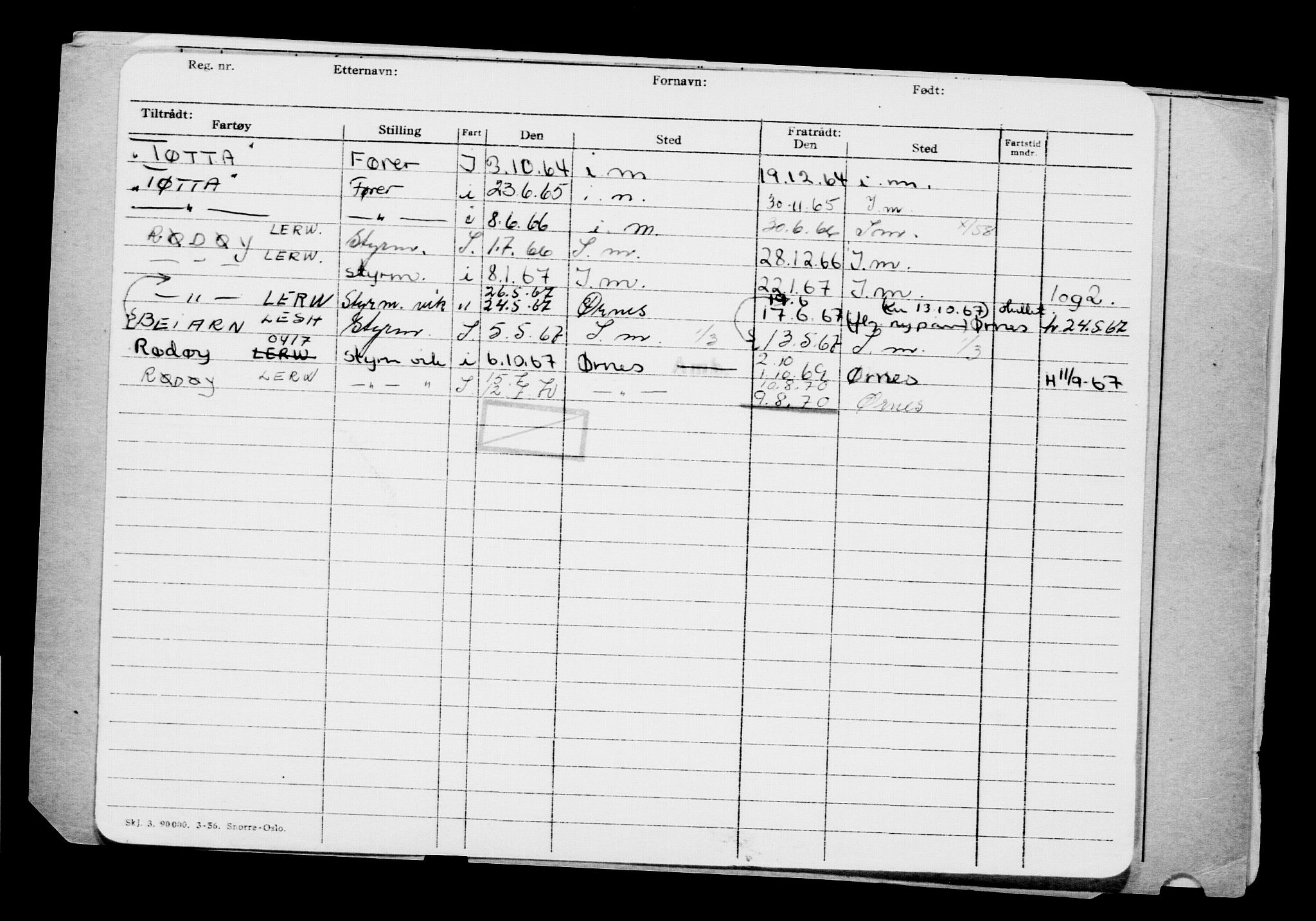 Direktoratet for sjømenn, RA/S-3545/G/Gb/L0113: Hovedkort, 1913, p. 89