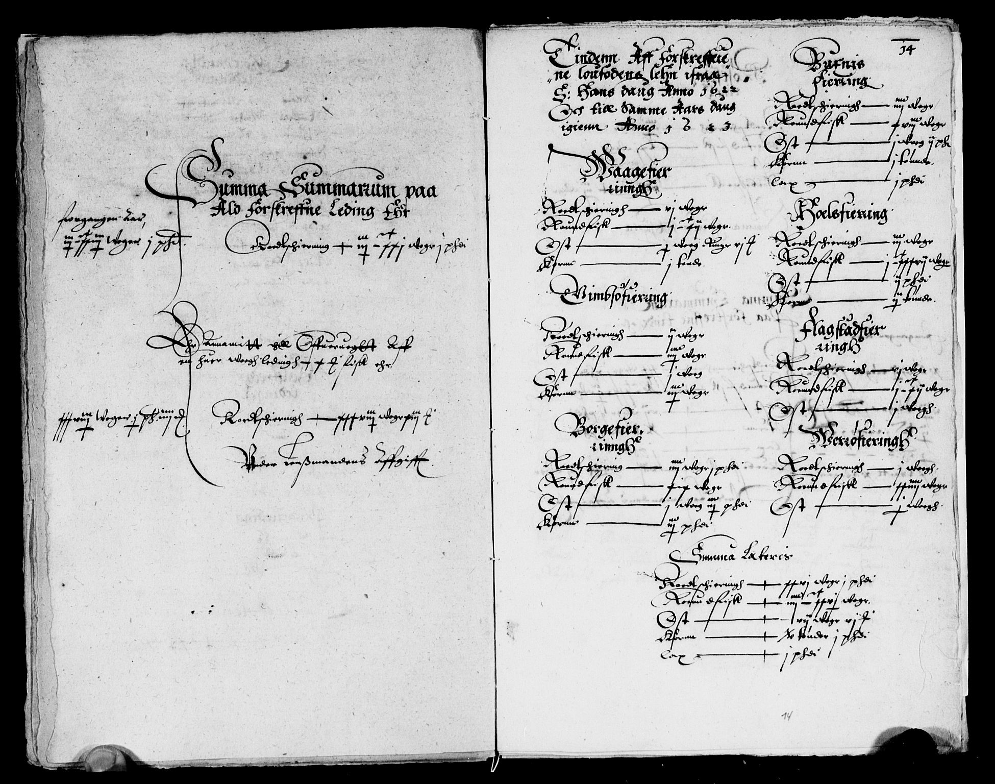 Rentekammeret inntil 1814, Reviderte regnskaper, Lensregnskaper, AV/RA-EA-5023/R/Rb/Rbz/L0014: Nordlandenes len, 1622-1624