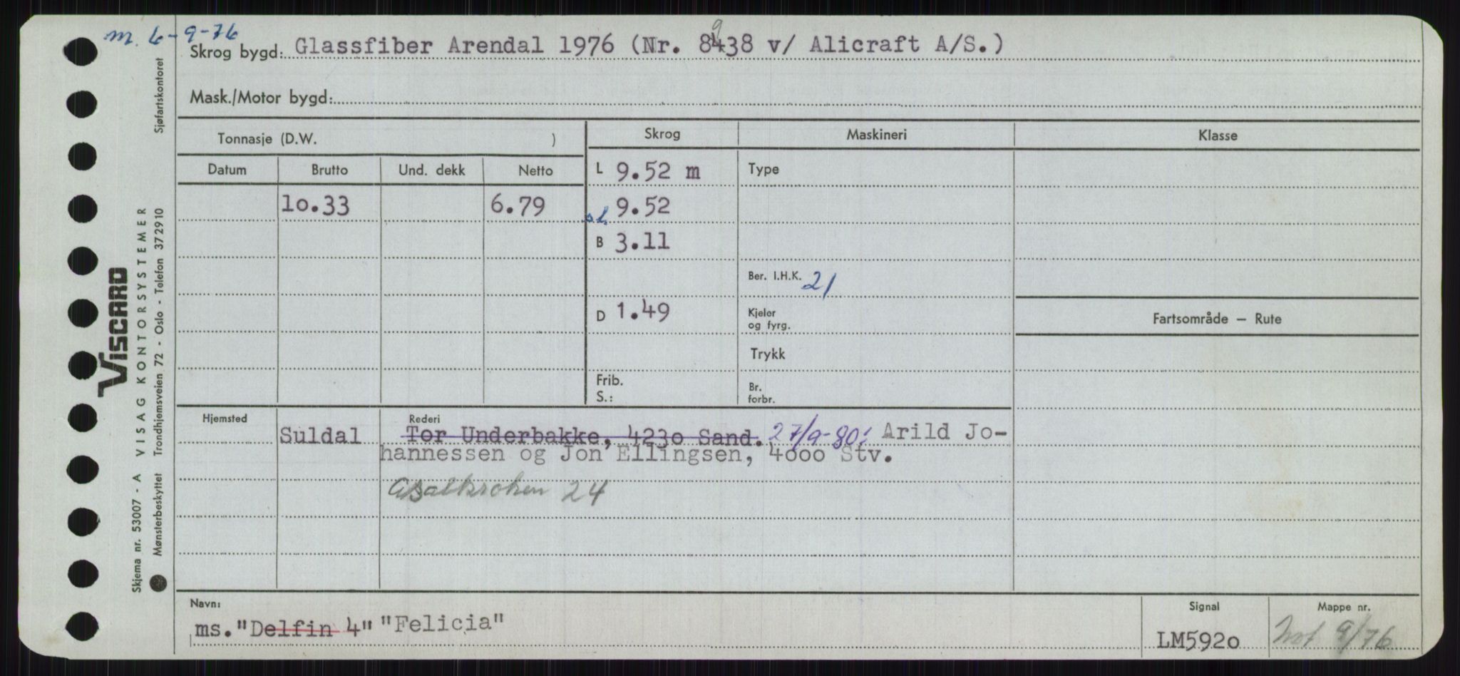 Sjøfartsdirektoratet med forløpere, Skipsmålingen, RA/S-1627/H/Ha/L0002/0001: Fartøy, Eik-Hill / Fartøy, Eik-F, p. 375