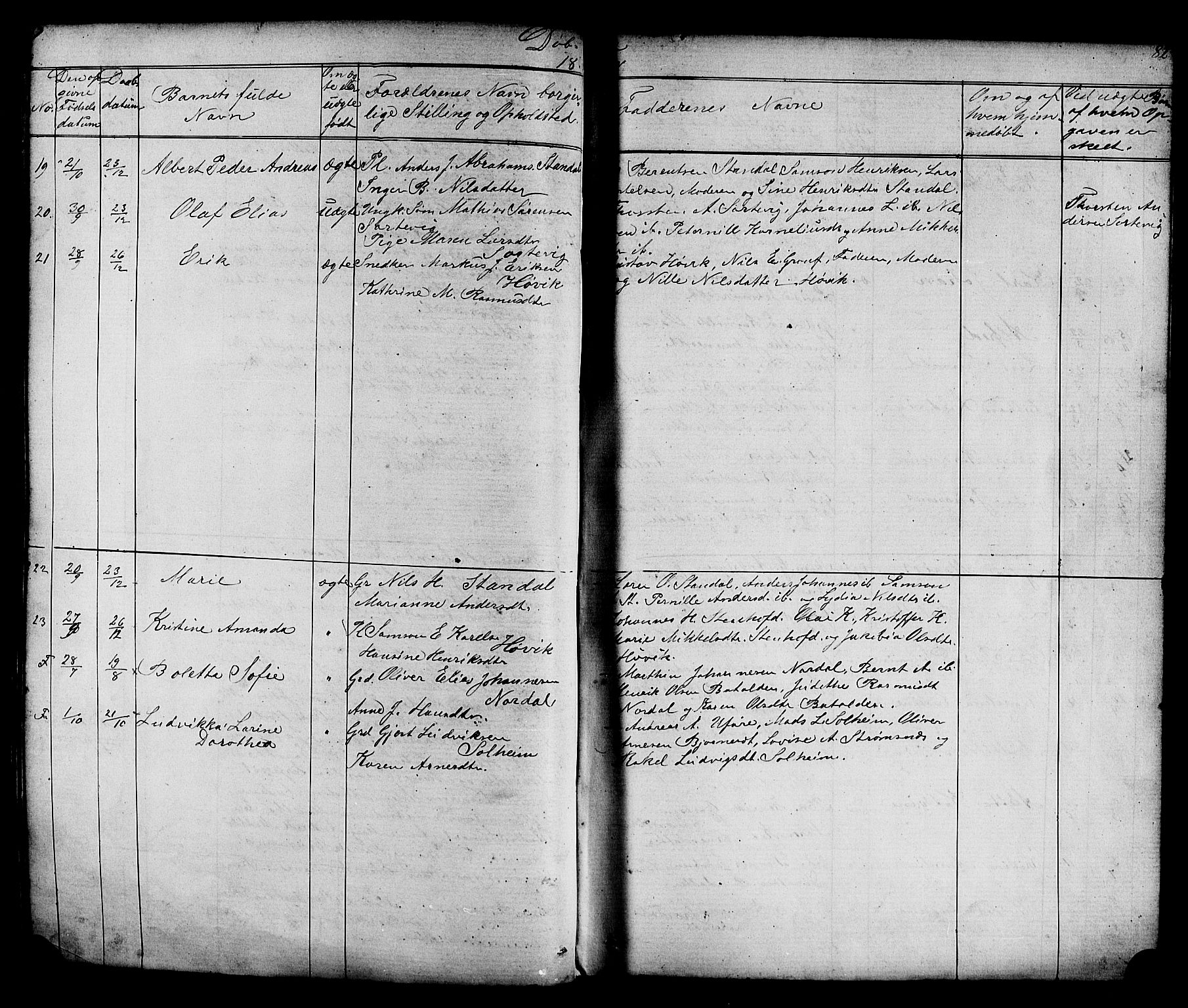 Kinn sokneprestembete, AV/SAB-A-80801/H/Hab/Habc/L0002: Parish register (copy) no. C 2, 1869-1918, p. 82