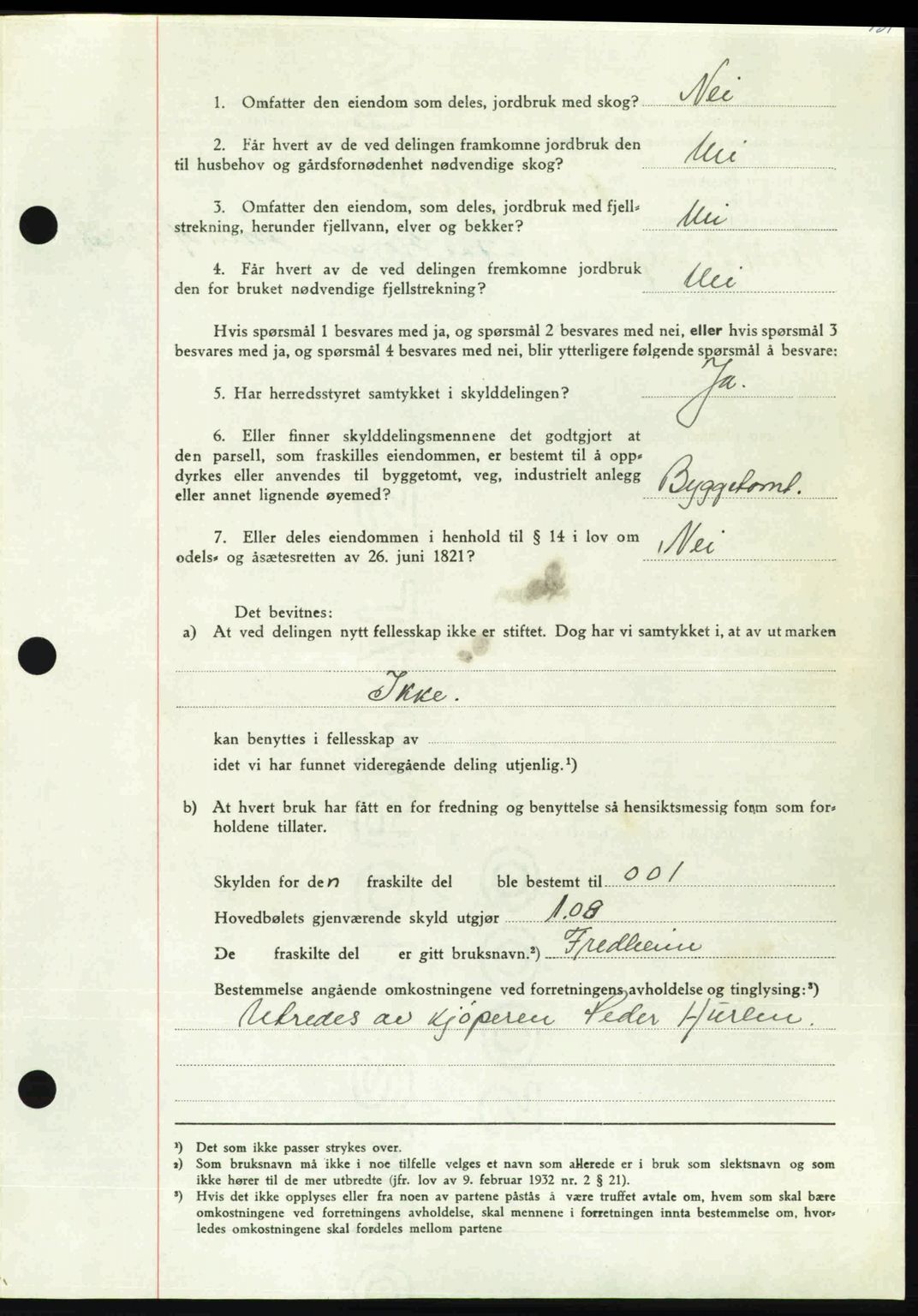 Nordmøre sorenskriveri, AV/SAT-A-4132/1/2/2Ca: Mortgage book no. A112, 1949-1949, Diary no: : 2253/1949