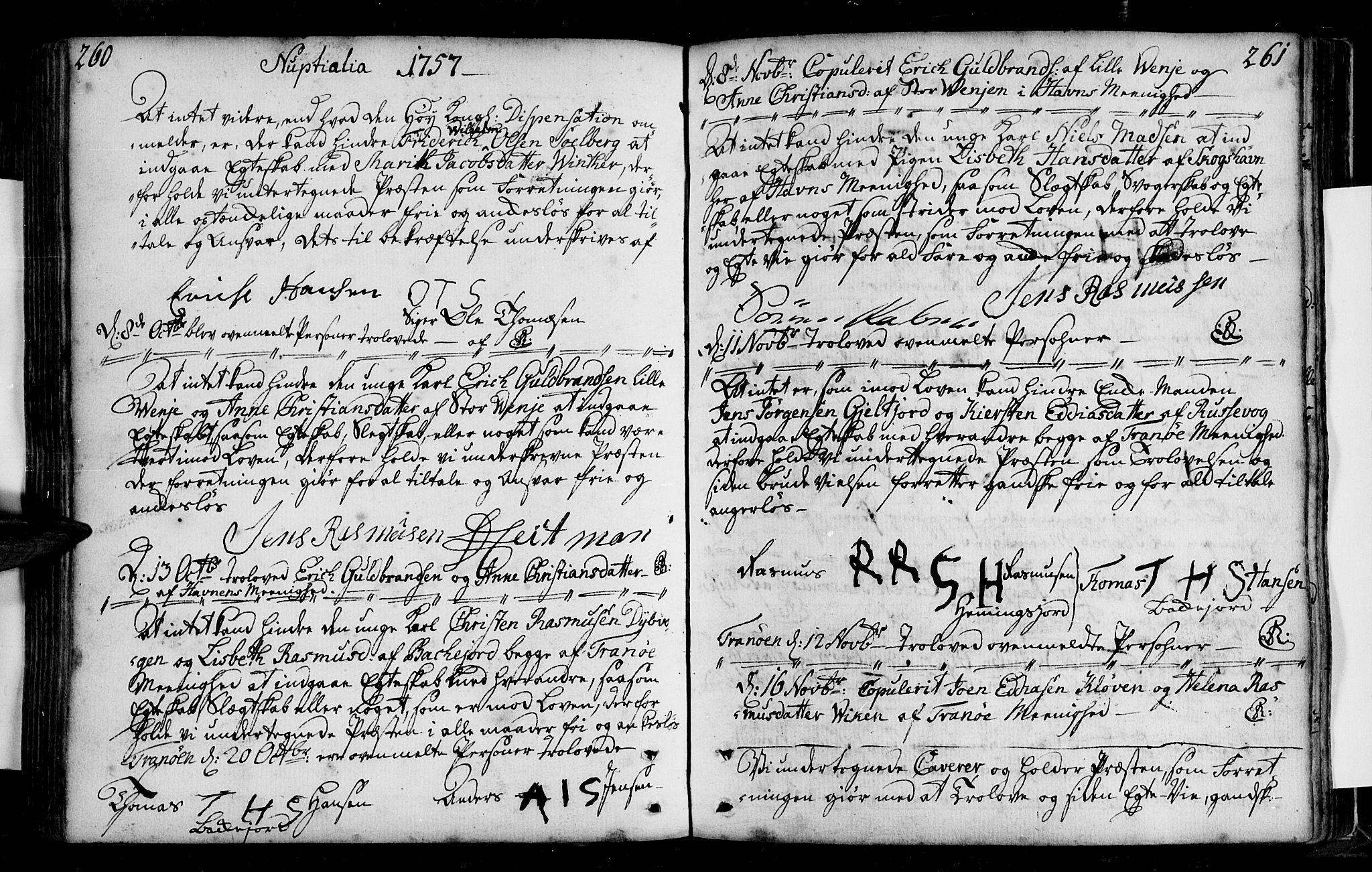 Tranøy sokneprestkontor, SATØ/S-1313/I/Ia/Iaa/L0001kirke: Parish register (official) no. 1, 1757-1773, p. 260-261