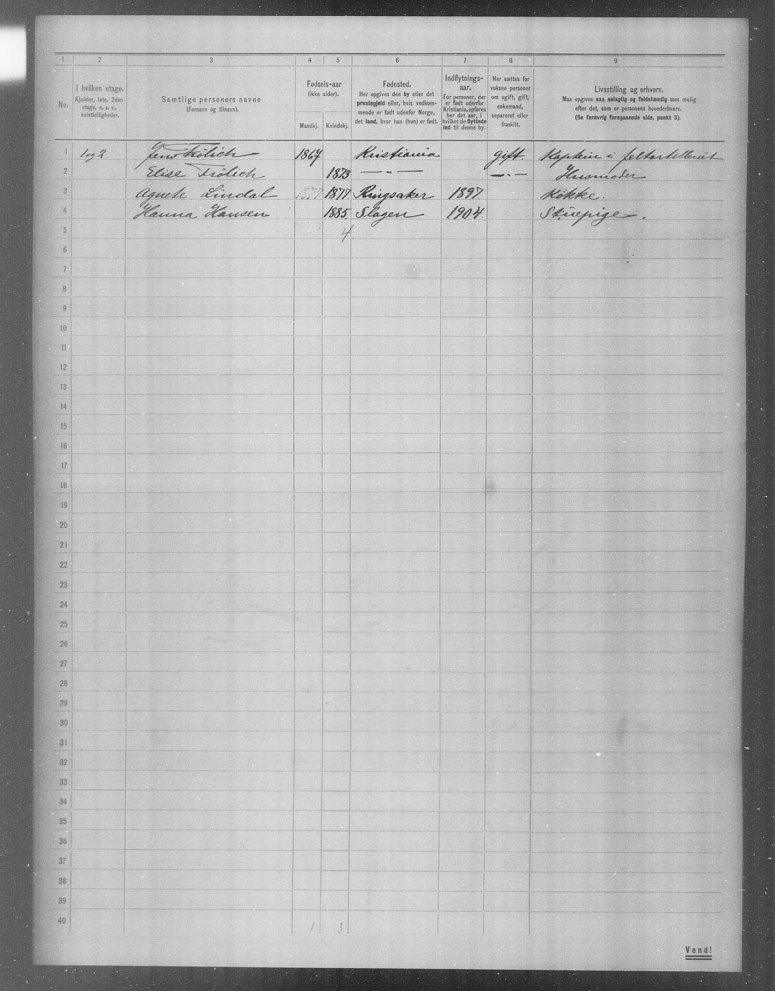 OBA, Municipal Census 1904 for Kristiania, 1904, p. 6546