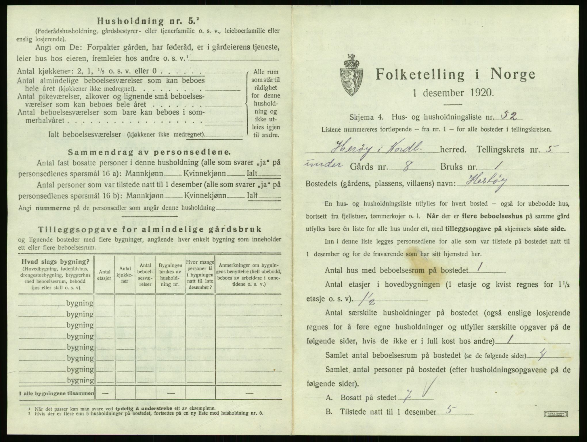 SAT, 1920 census for Herøy, 1920, p. 578