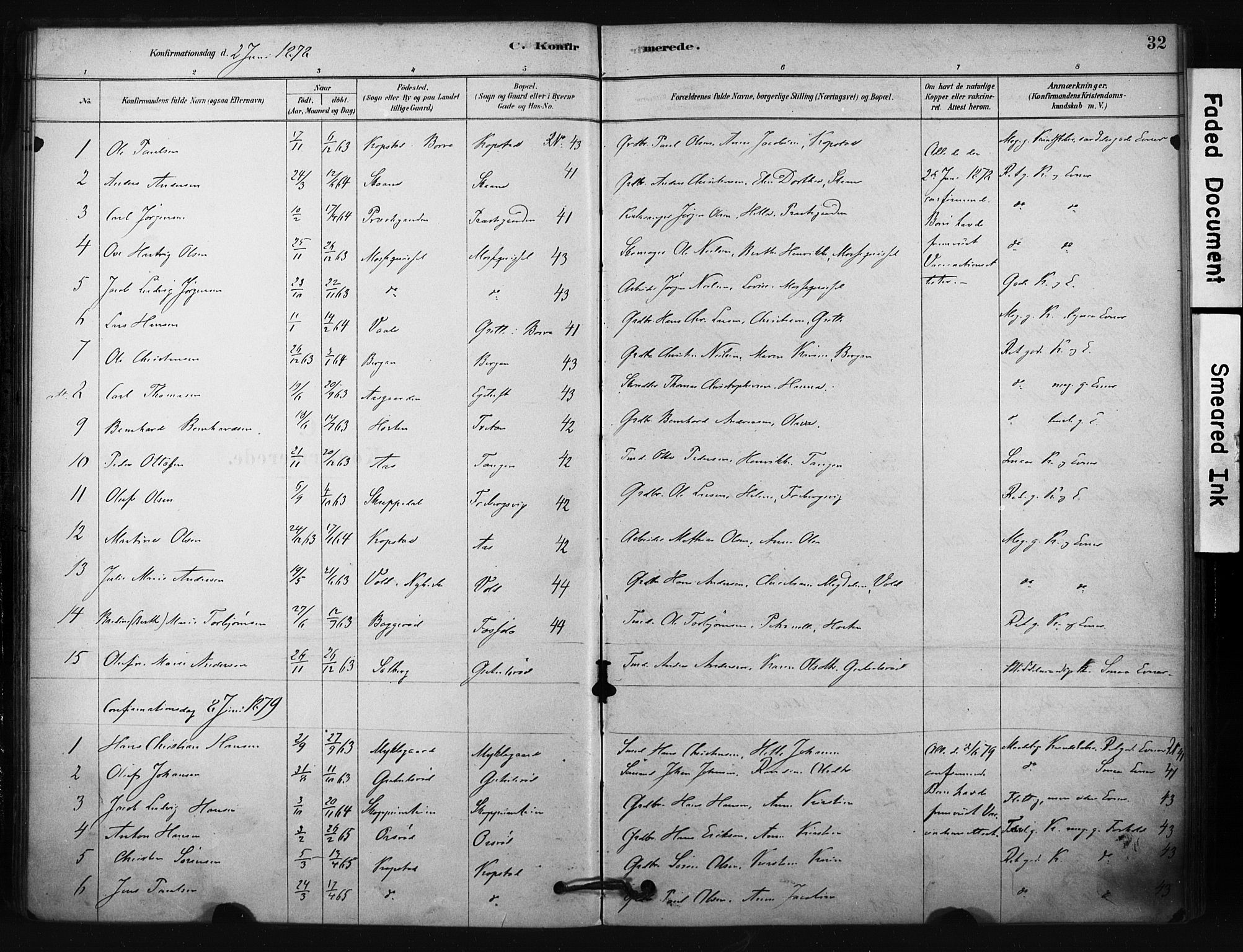 Borre kirkebøker, AV/SAKO-A-338/F/Fc/L0001: Parish register (official) no. III 1, 1878-1896, p. 32