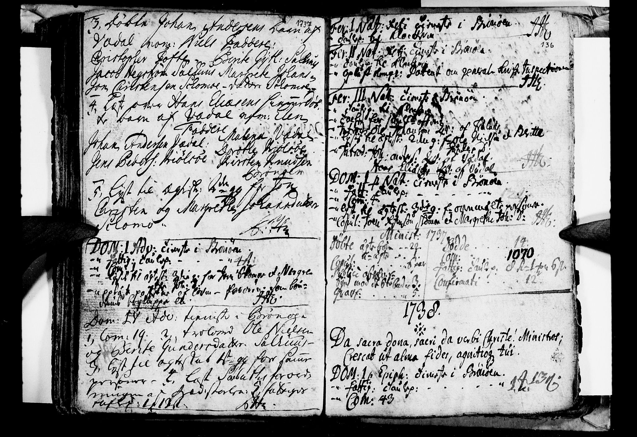 Ministerialprotokoller, klokkerbøker og fødselsregistre - Nordland, AV/SAT-A-1459/813/L0194: Parish register (official) no. 813A04, 1719-1758, p. 136