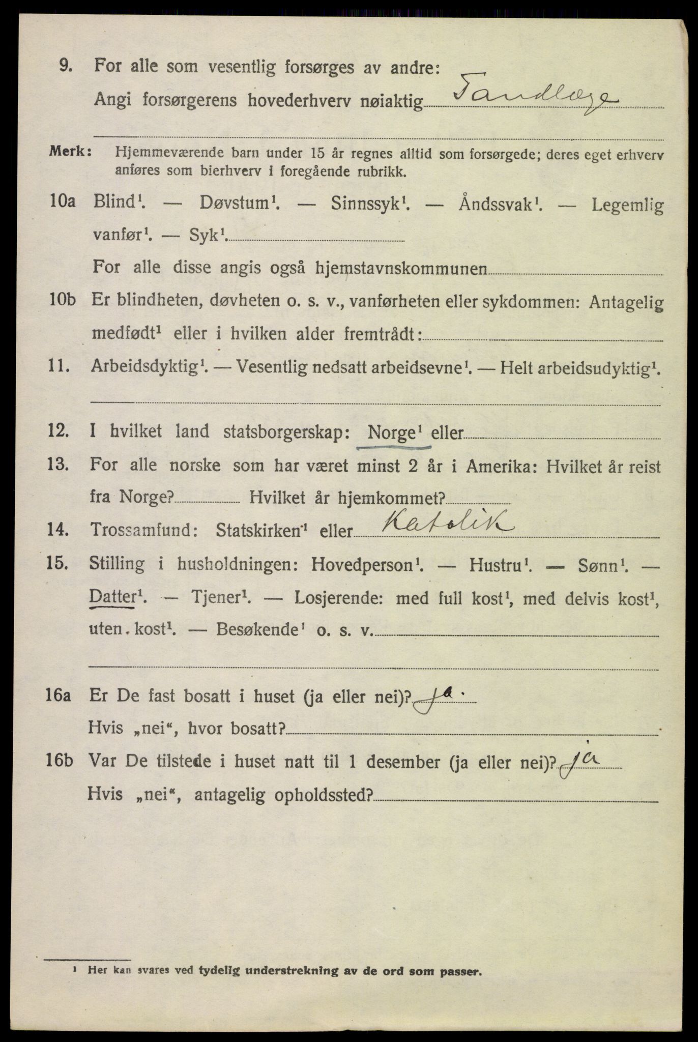 SAH, 1920 census for Fåberg, 1920, p. 7661