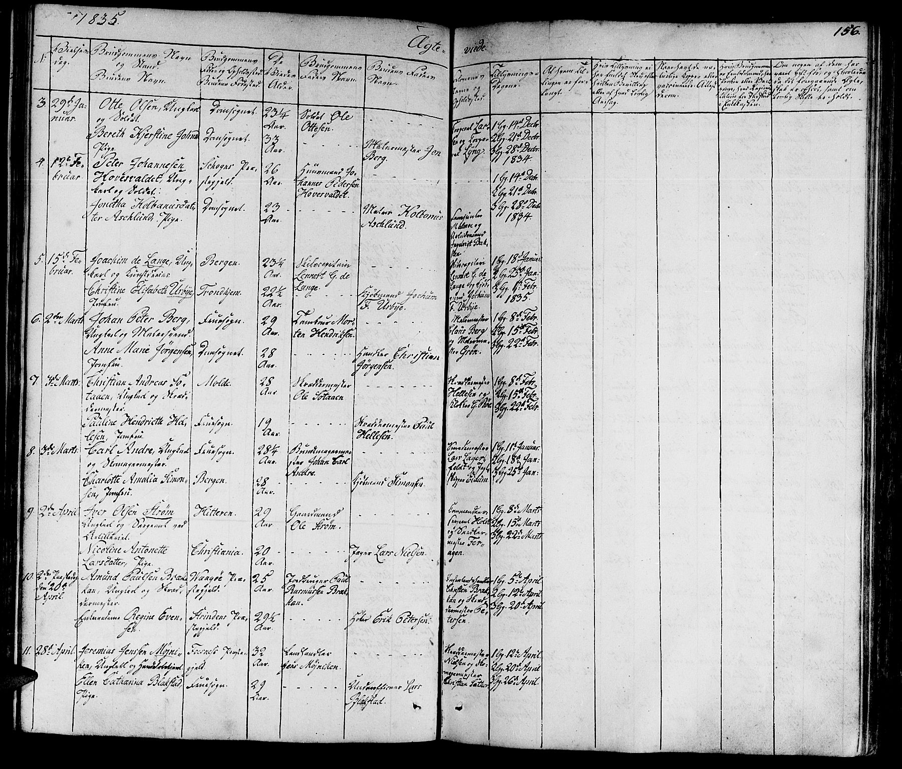 Ministerialprotokoller, klokkerbøker og fødselsregistre - Sør-Trøndelag, SAT/A-1456/602/L0136: Parish register (copy) no. 602C04, 1833-1845, p. 156