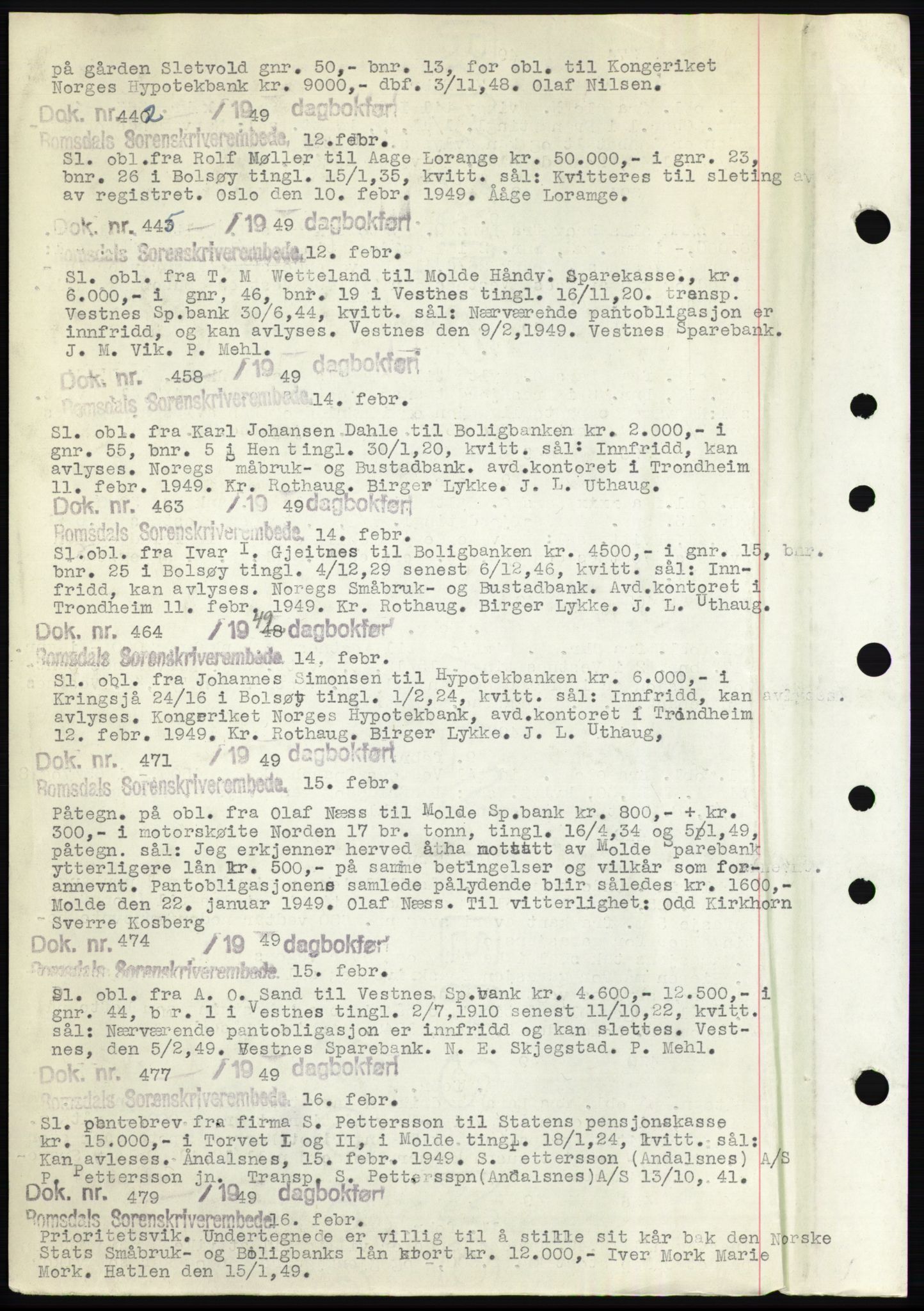 Romsdal sorenskriveri, AV/SAT-A-4149/1/2/2C: Mortgage book no. C1b, 1946-1949, Deed date: 12.02.1949